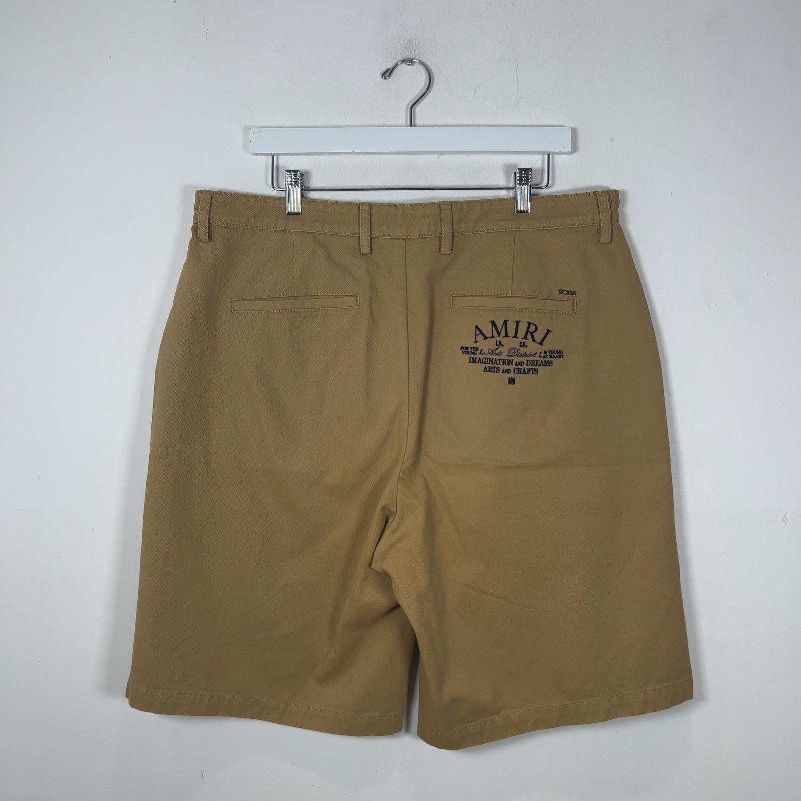 Amiri Khaki Logo Chino Shorts