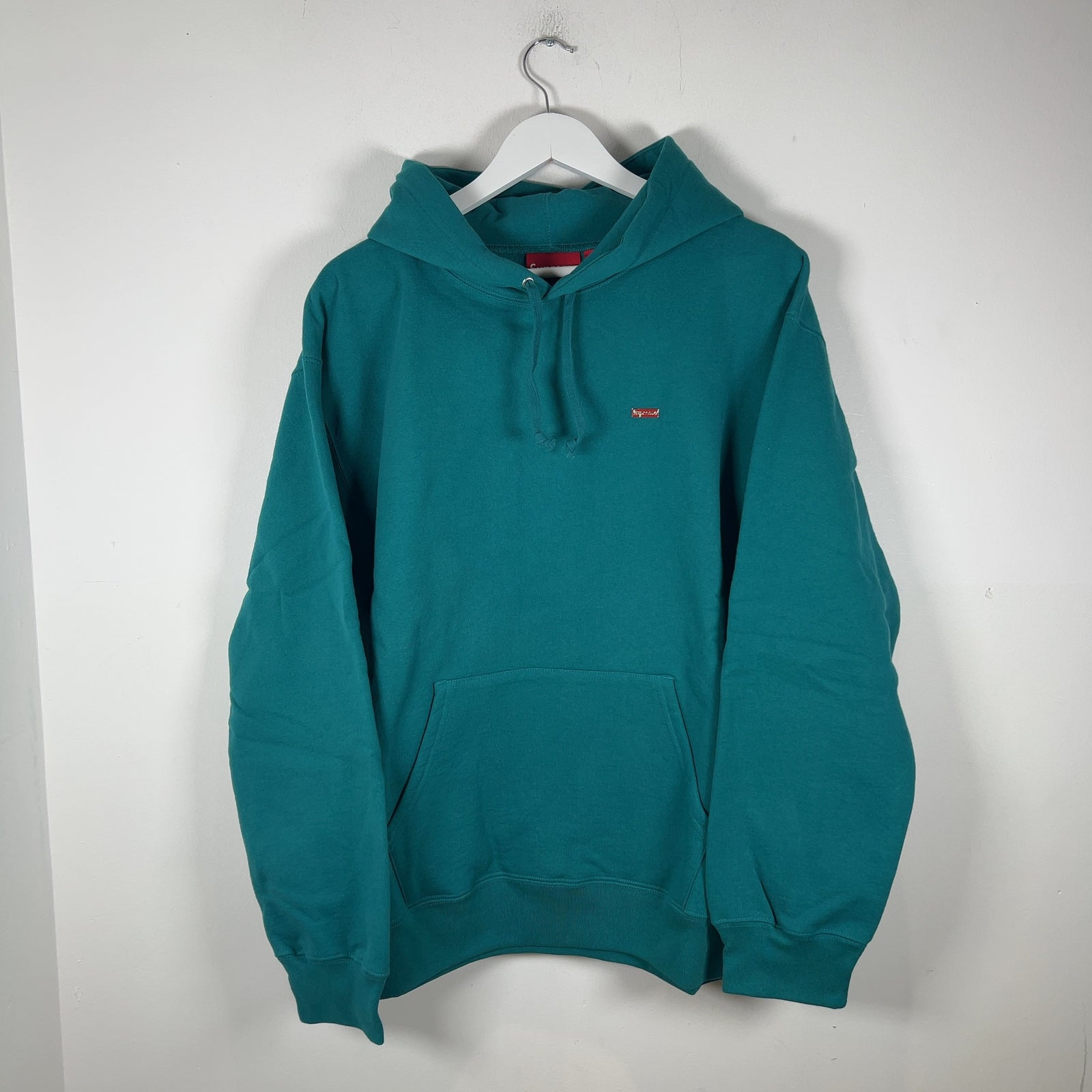 Supreme Enamel Small Box Logo Teal Hoodie