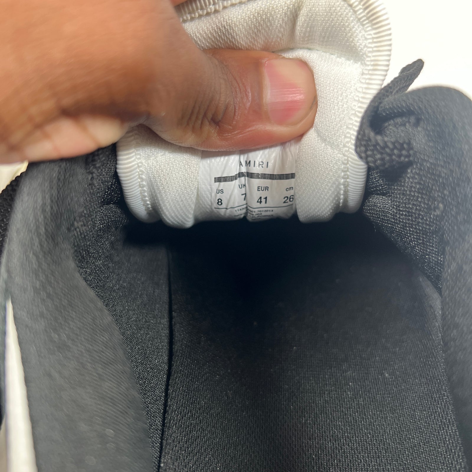 Amiri Black/White Skel Low Top Sneaker Size 41