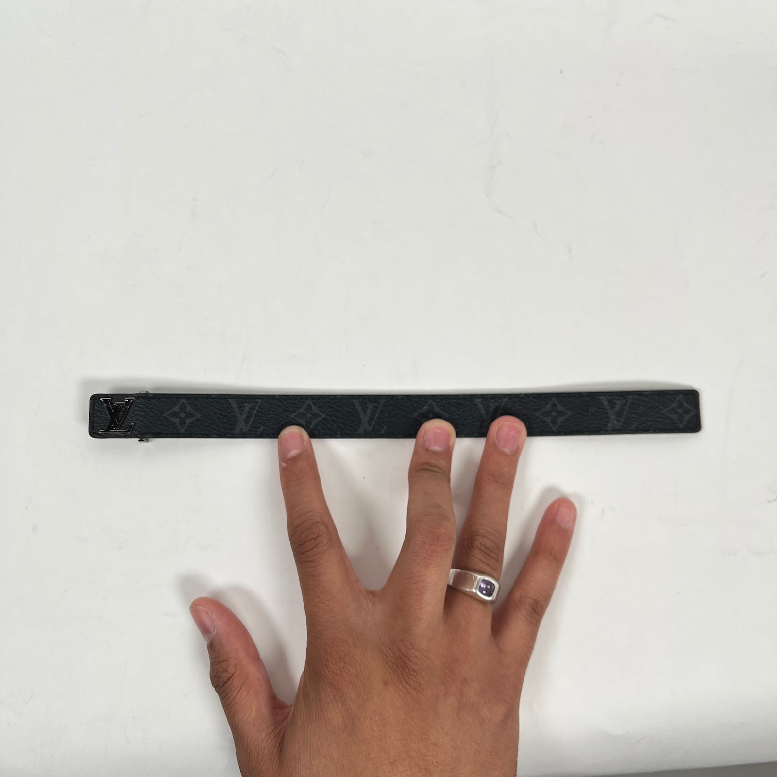 Louis Vuitton Black Monogram Slim Bracelet