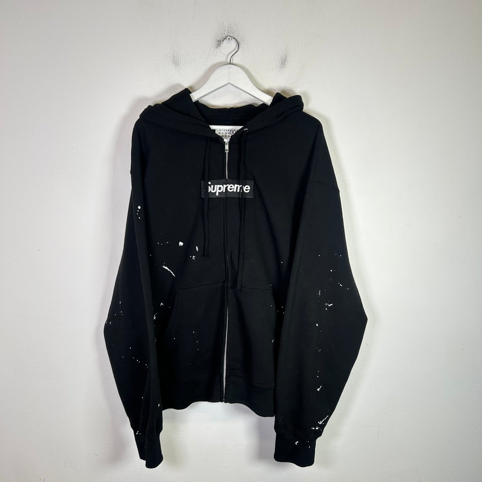 Supreme x MM6 Maison Margiela Box Logo Zip-Up Hoodie