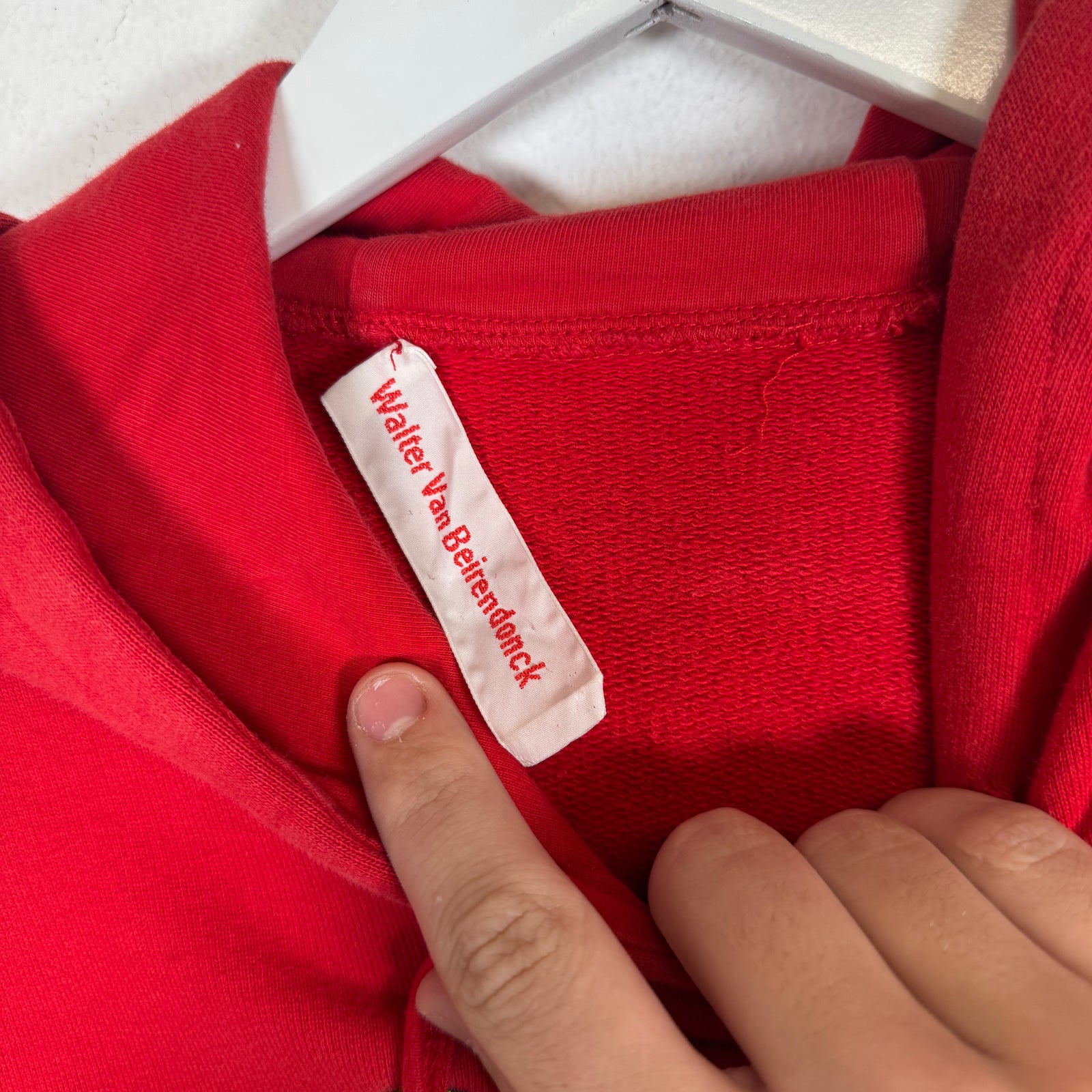 Walter Van Beirendonck Red Peace Hoodie Size L
