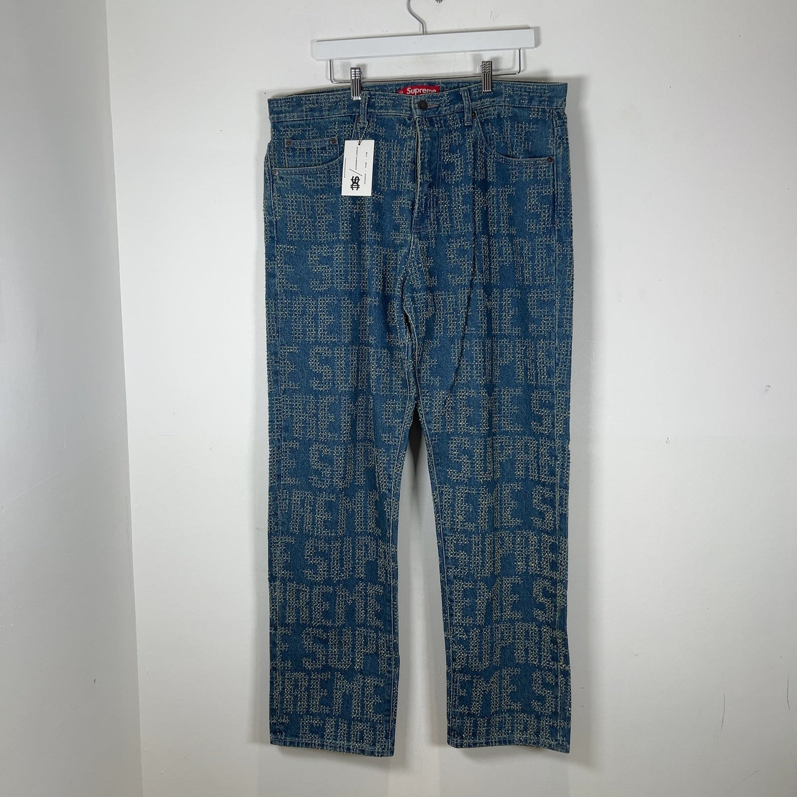 Supreme Woven Logo Denim Jeans