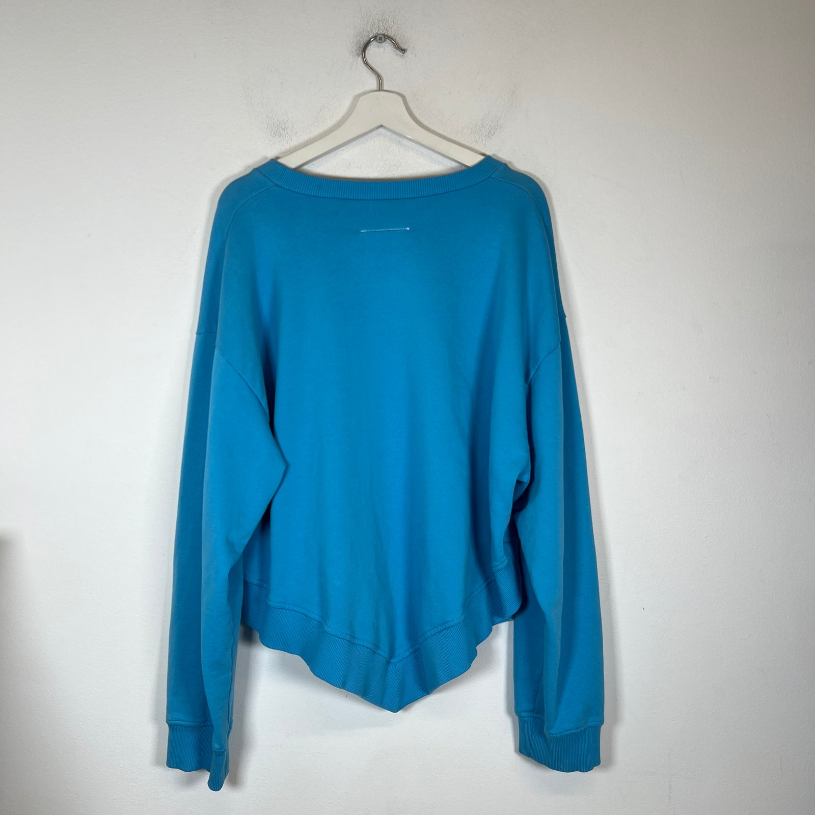 Maison Margiela MM6 Blue Asymmetrical Sweater Size L
