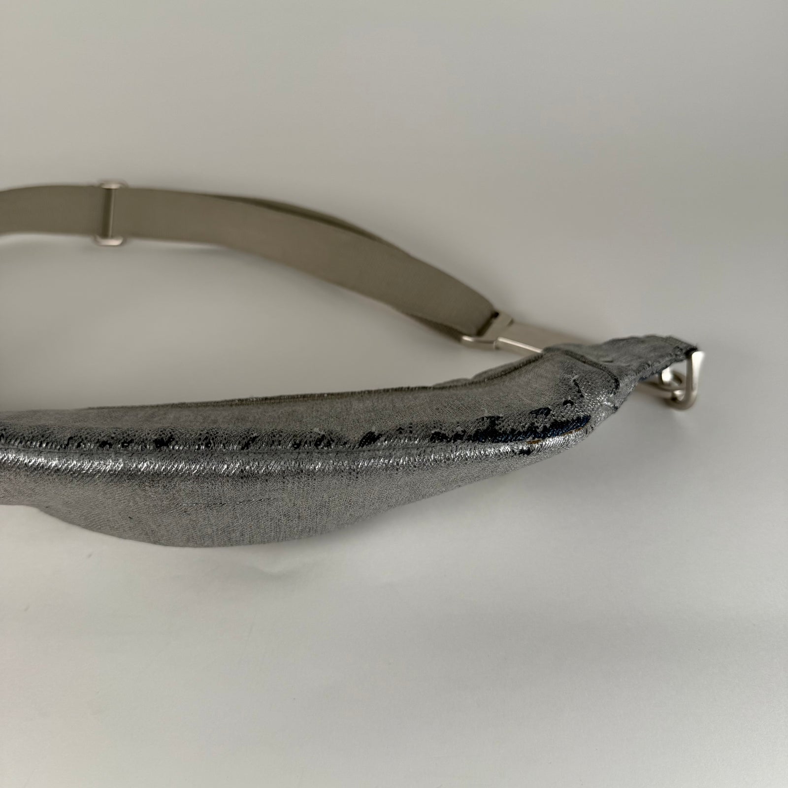 Rick Owens Waxed Metallic Belt Bag