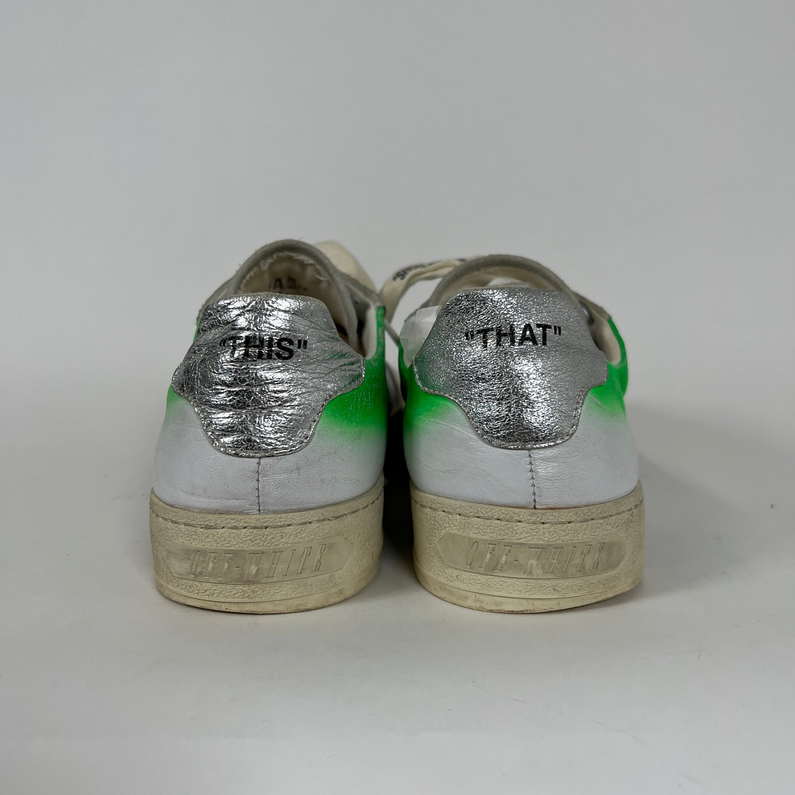 Off-White Low Top 1.0 Green Spray Size 43