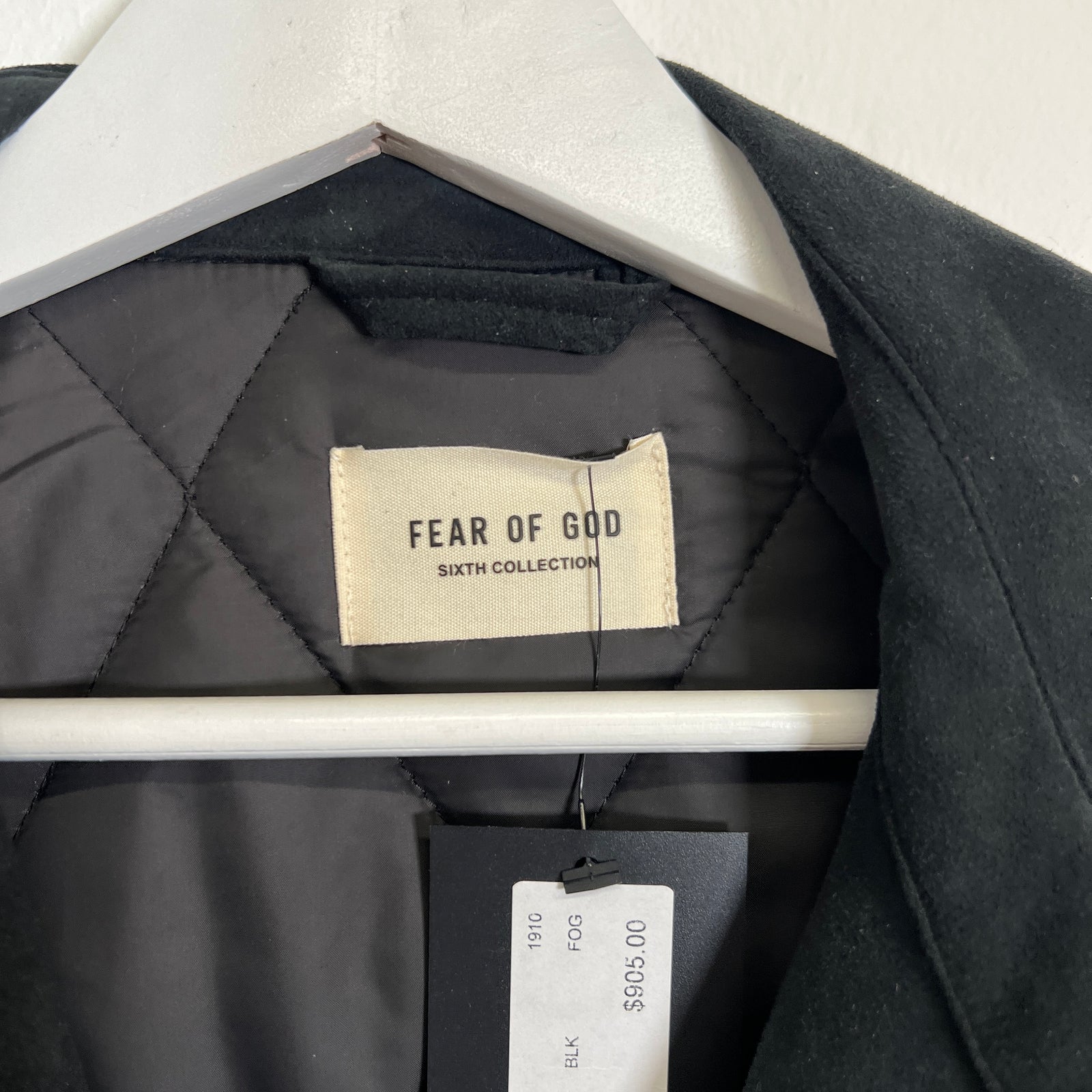 Fear of God Black Suede Jacket Size L