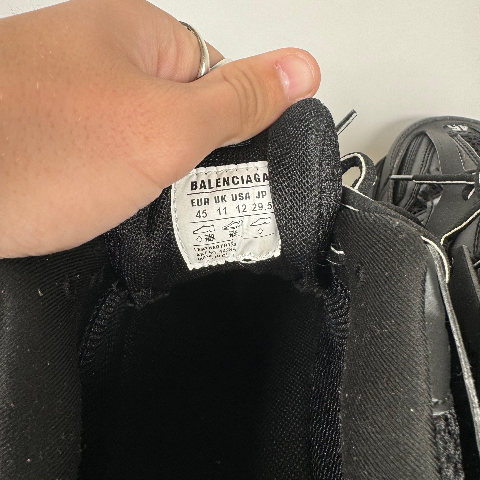 Balenciaga Black Track Sneakers Size 45