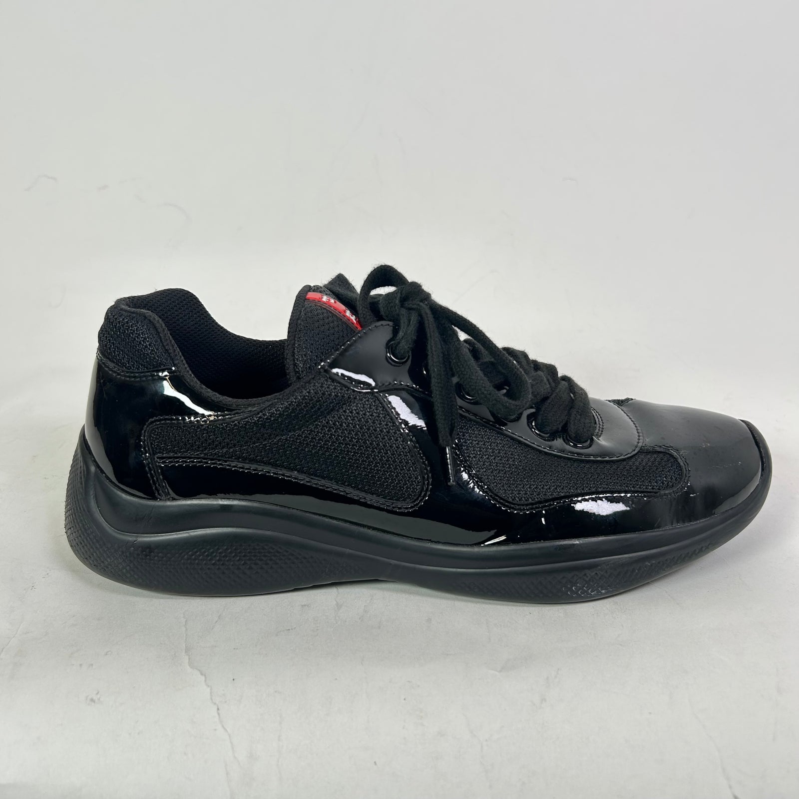 Prada Patent Leather Low-Top America Cups