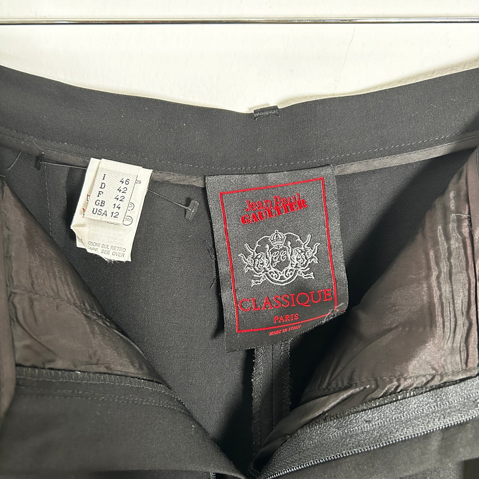 Jean Paul Gaultier Black Baggy Trousers Size 31