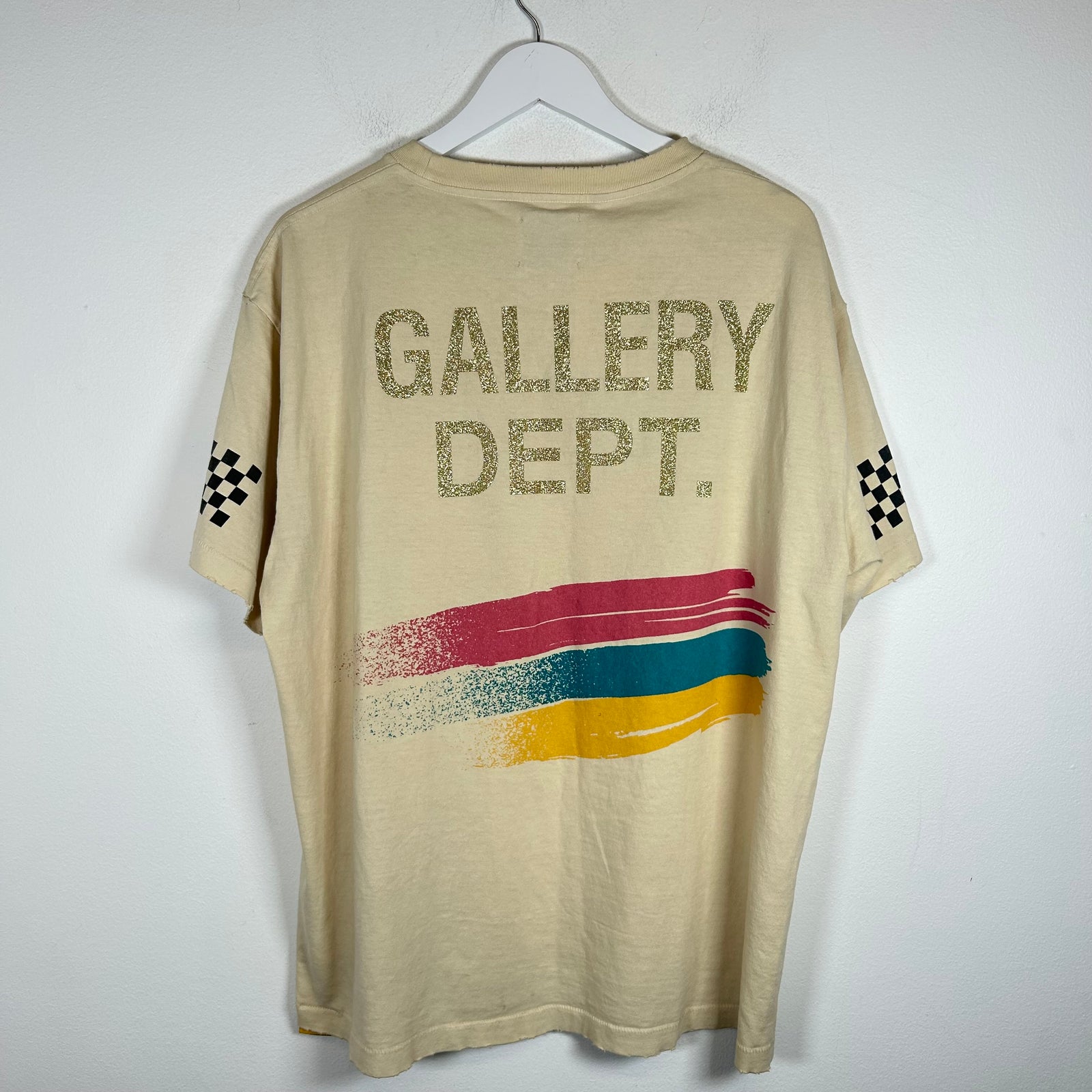 Gallery Dept Beige F1 Miami T-Shirt Size M