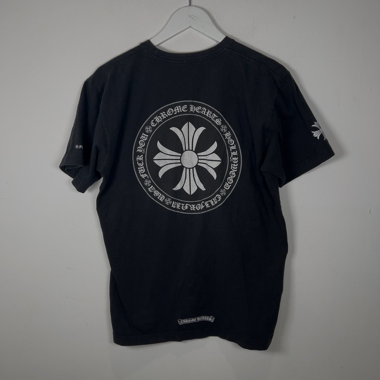 Chrome Hearts Black Stamp Cross Logo T-Shirt