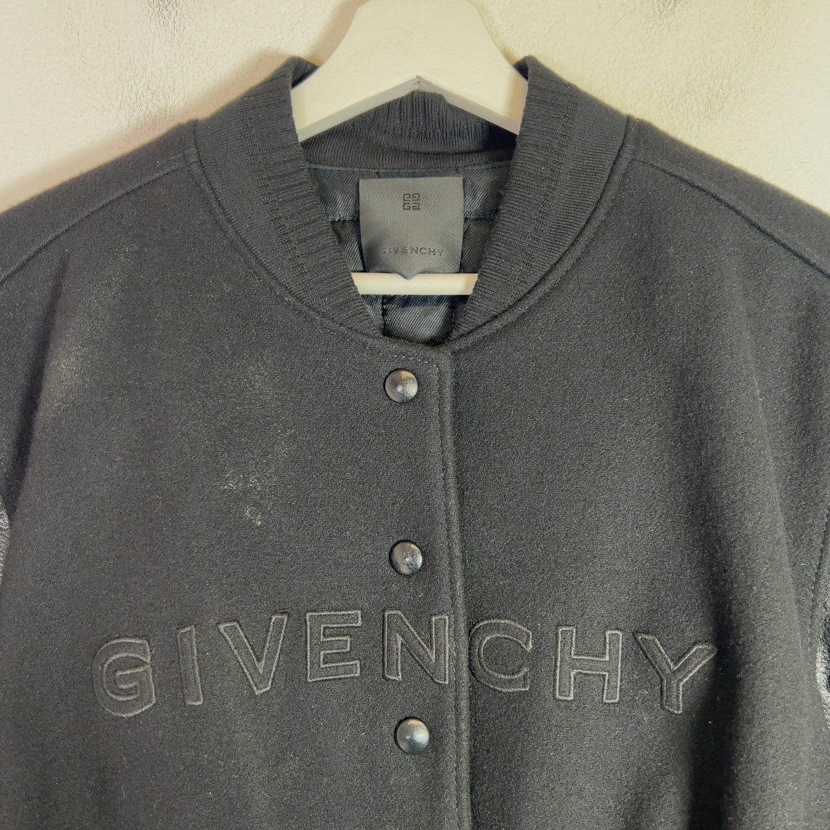 Givenchy Cropped 4G Sleeve Varsity Jacket
