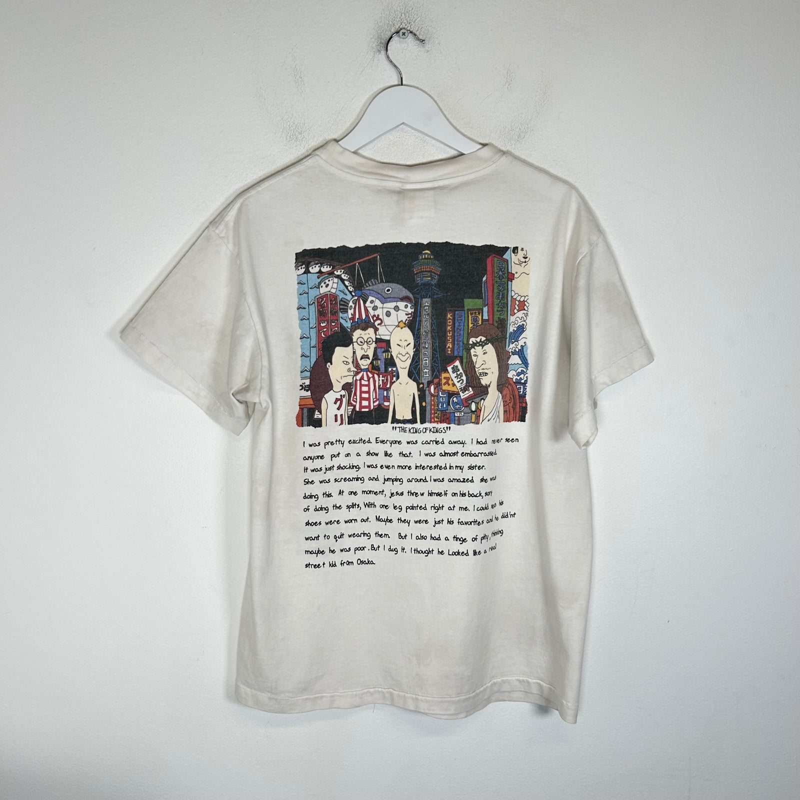 Saint Michael White 'Time Is Eternal' Cartoon T-Shirt Size S