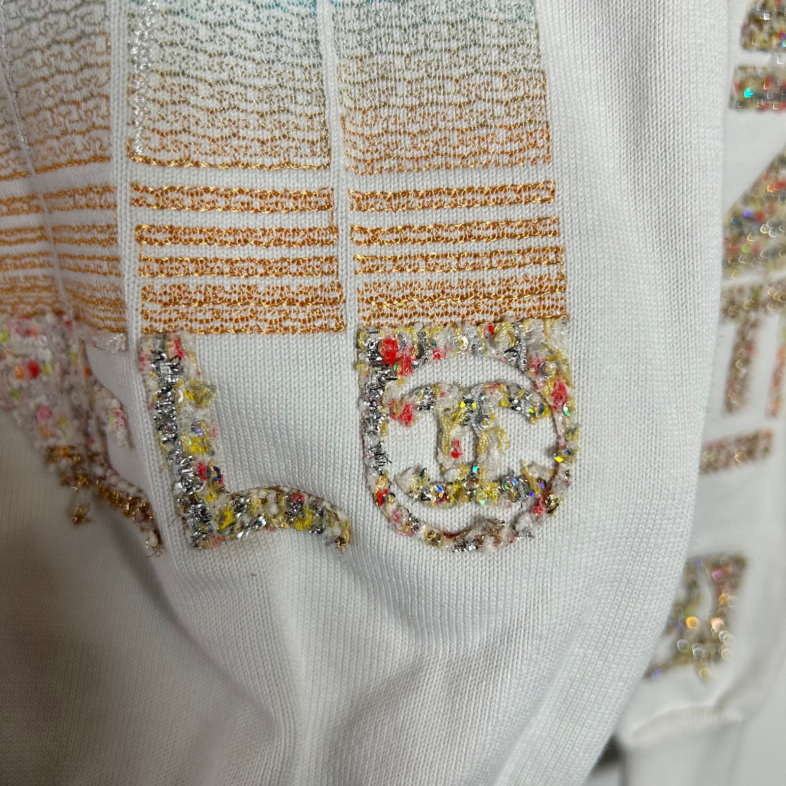 Chanel 2024 Paris-Los Angeles Tweed Crewneck Sweatshirt
