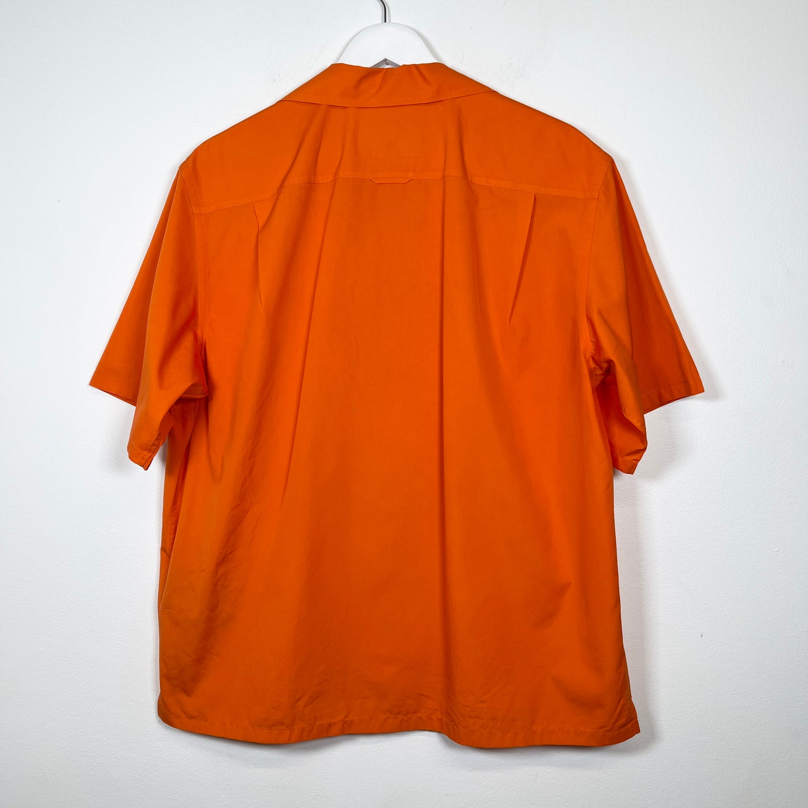 Prada Orange Poplin Button Up Shirt Size L
