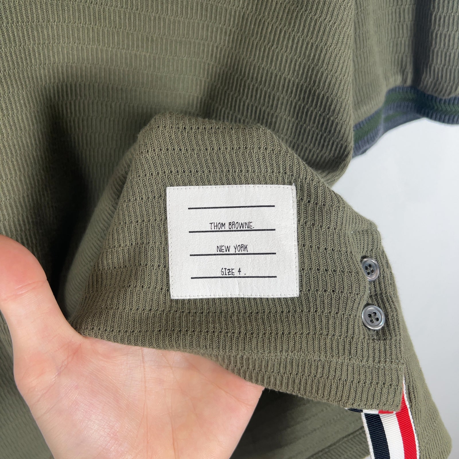 Thom Browne Striped Knit Polo