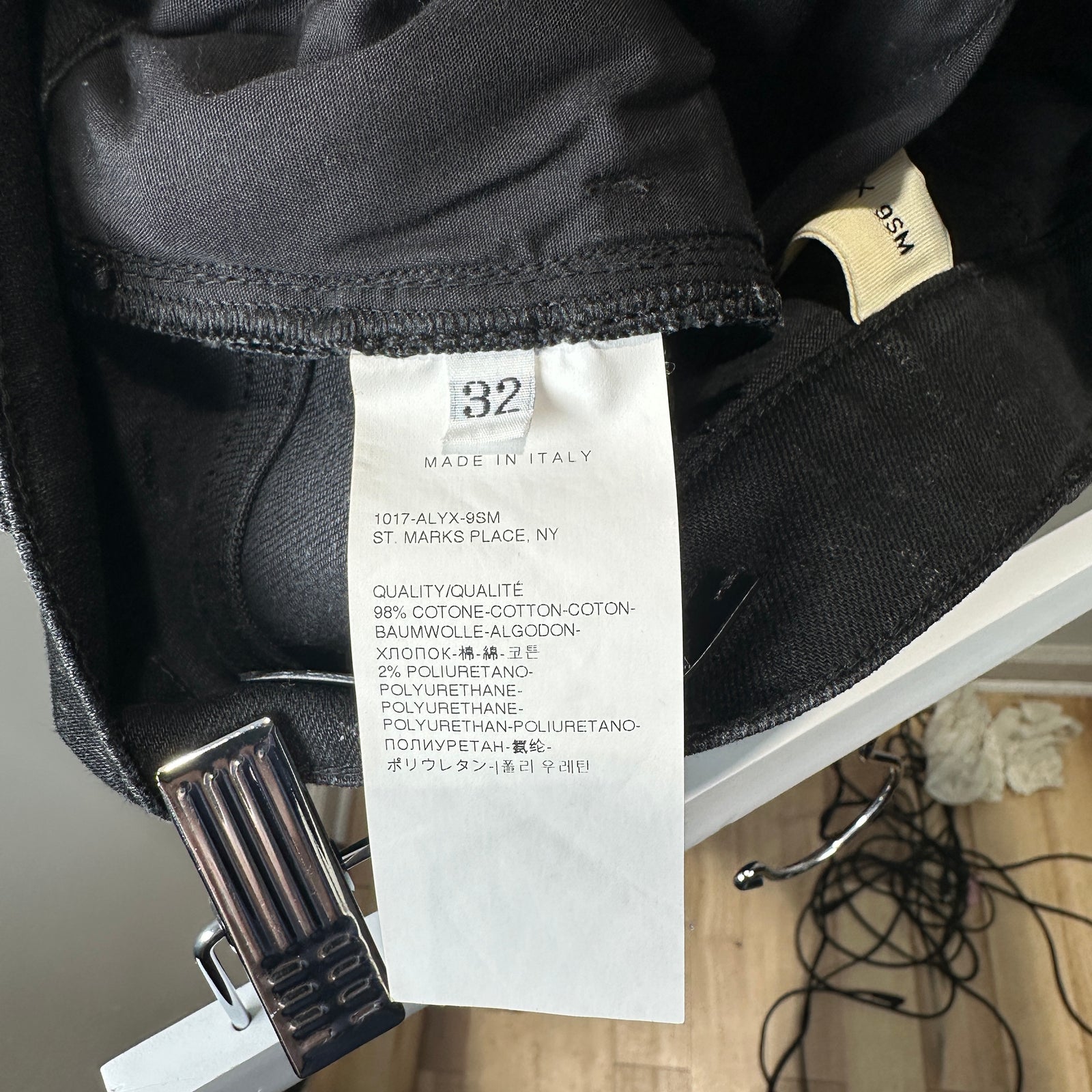 1017 Alyx 9sm Black Script Logo Jeans Size 32