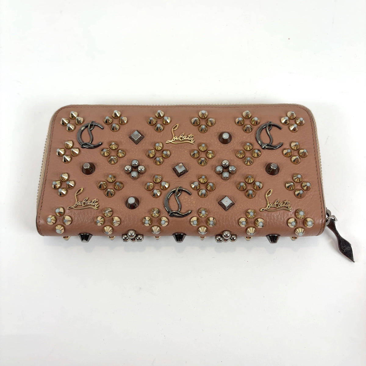 Christian Louboutin Spiked Panattone Leather Wallet