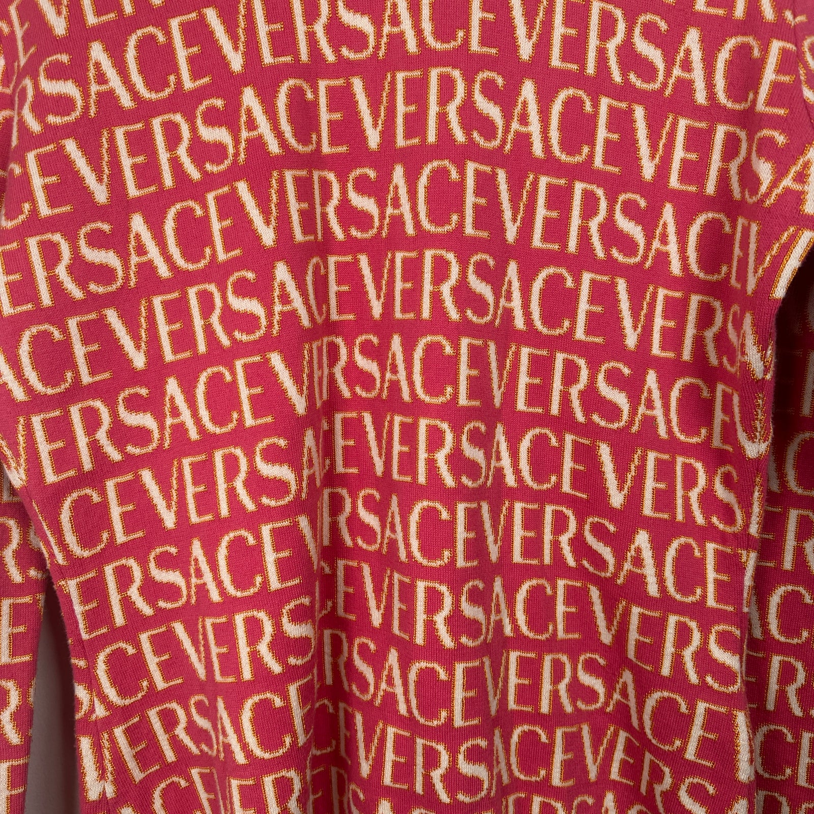 Versace All-Over Logo Crewneck Size 44