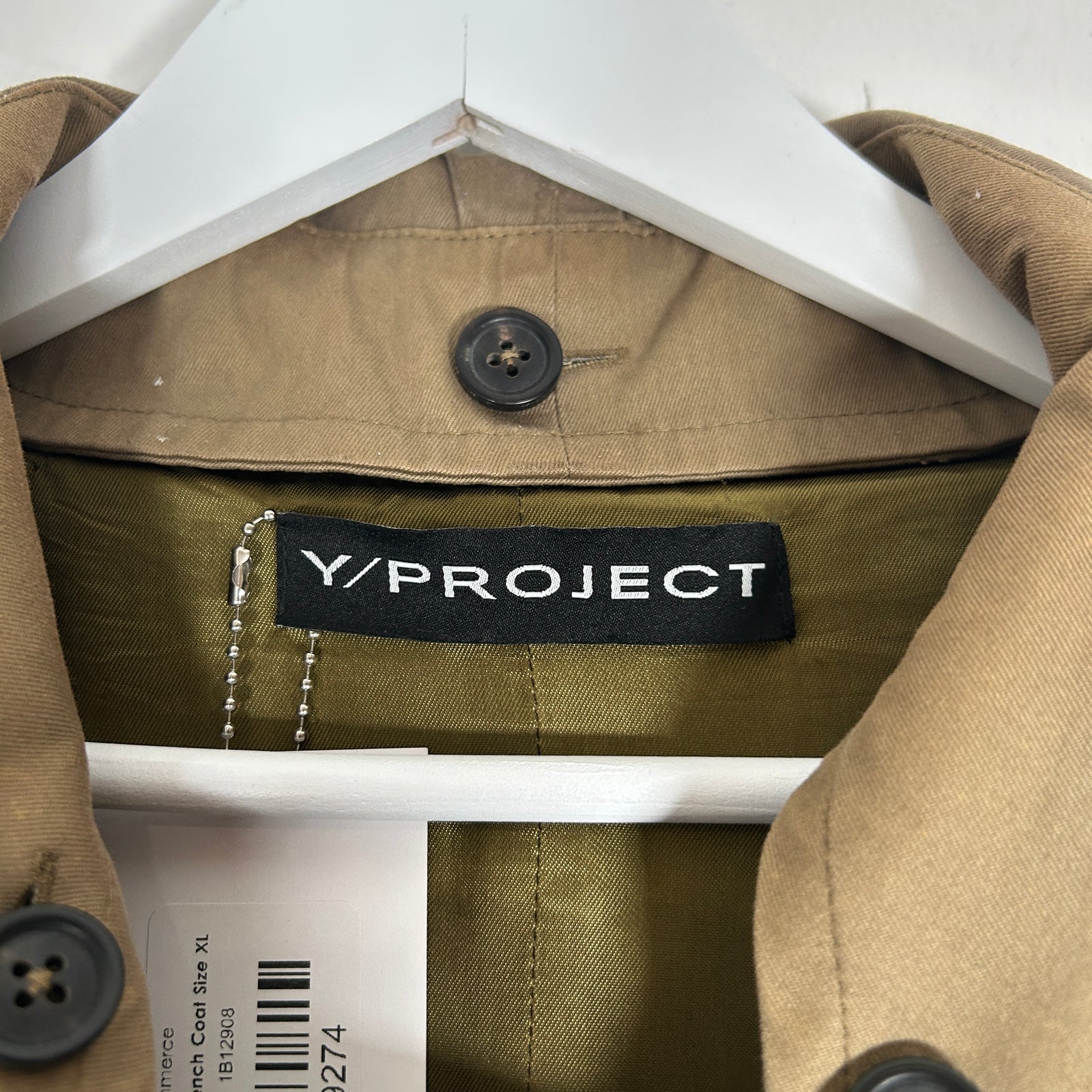 Y/Project Hooded Trench Coat Size XL