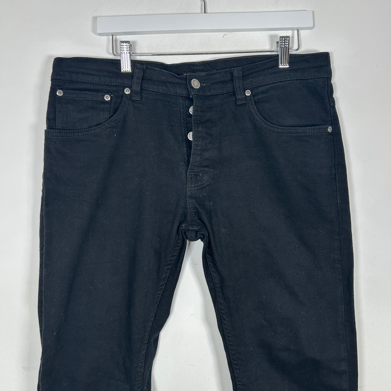 Nudie Black Skinny Jeans Size 36x34