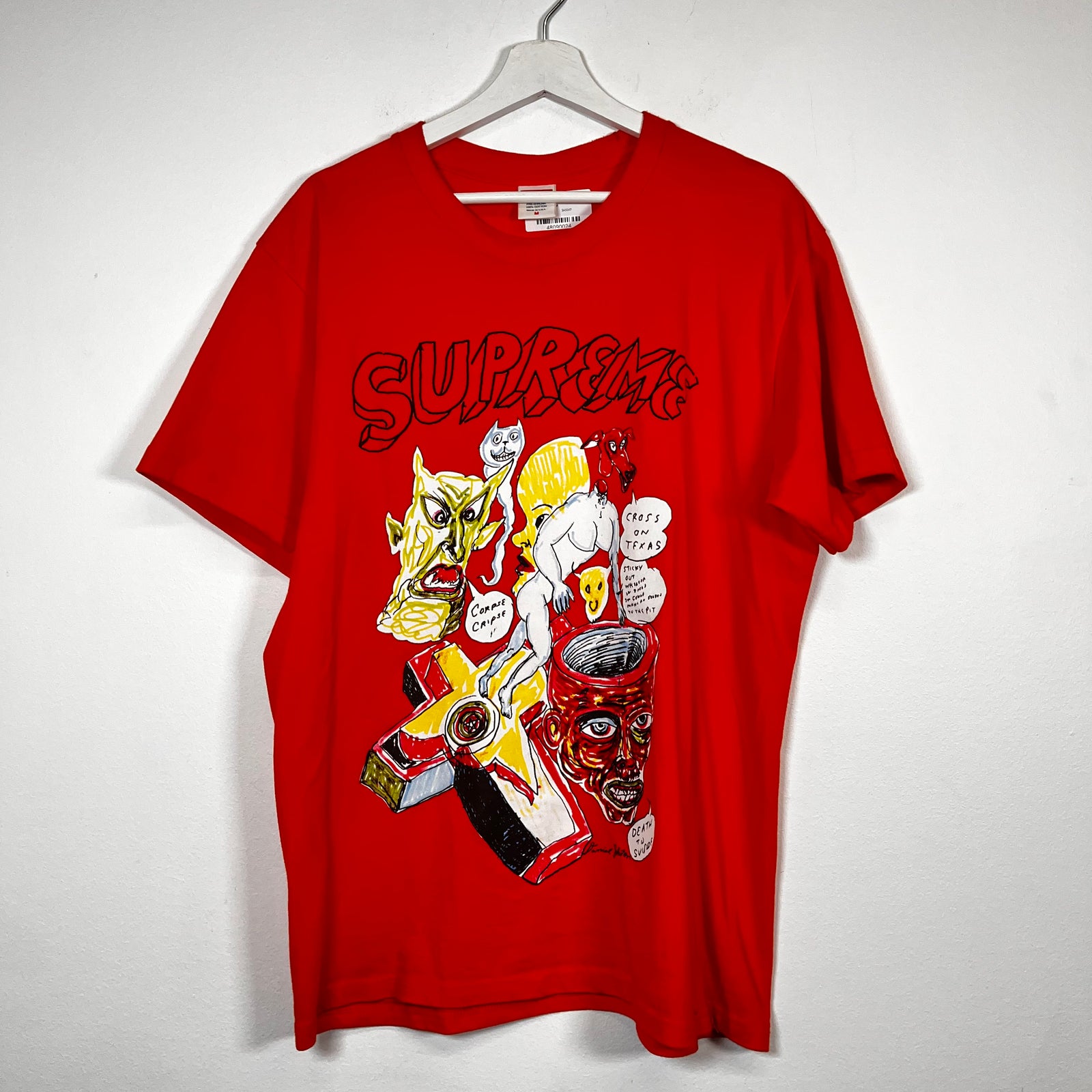 Supreme Orange Daniel Johnson T-Shirt Size M