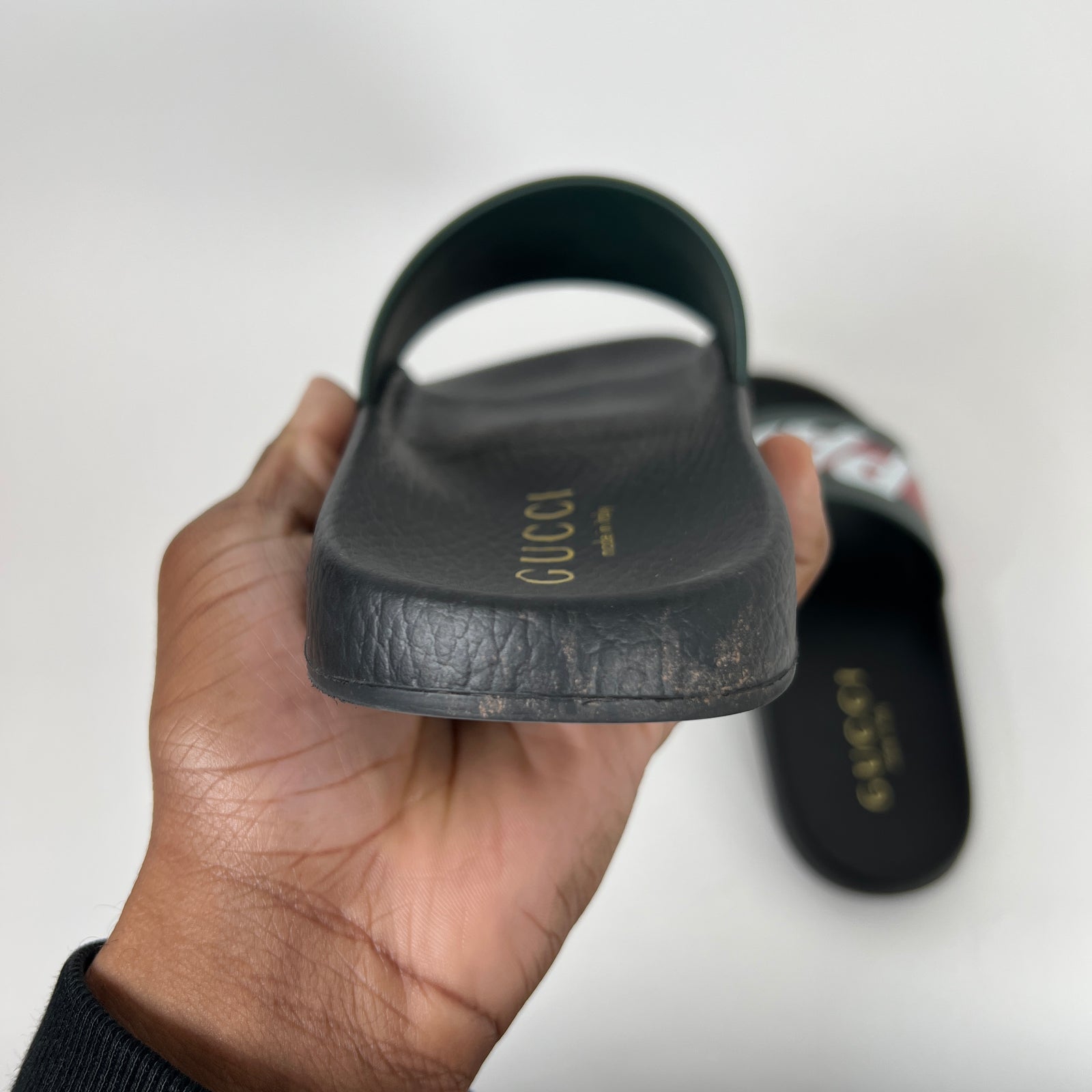 Gucci x Palace Black Slides Size 39