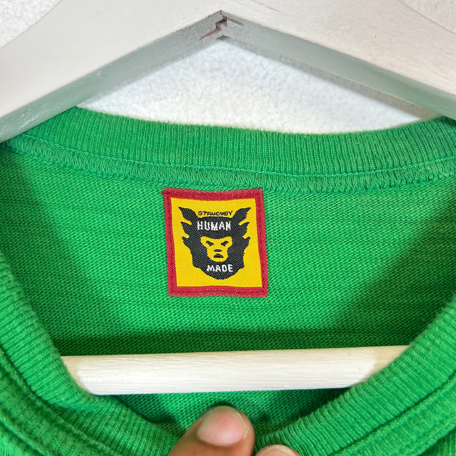 Human Made Green/Yellow Logo T-Shirt Size M