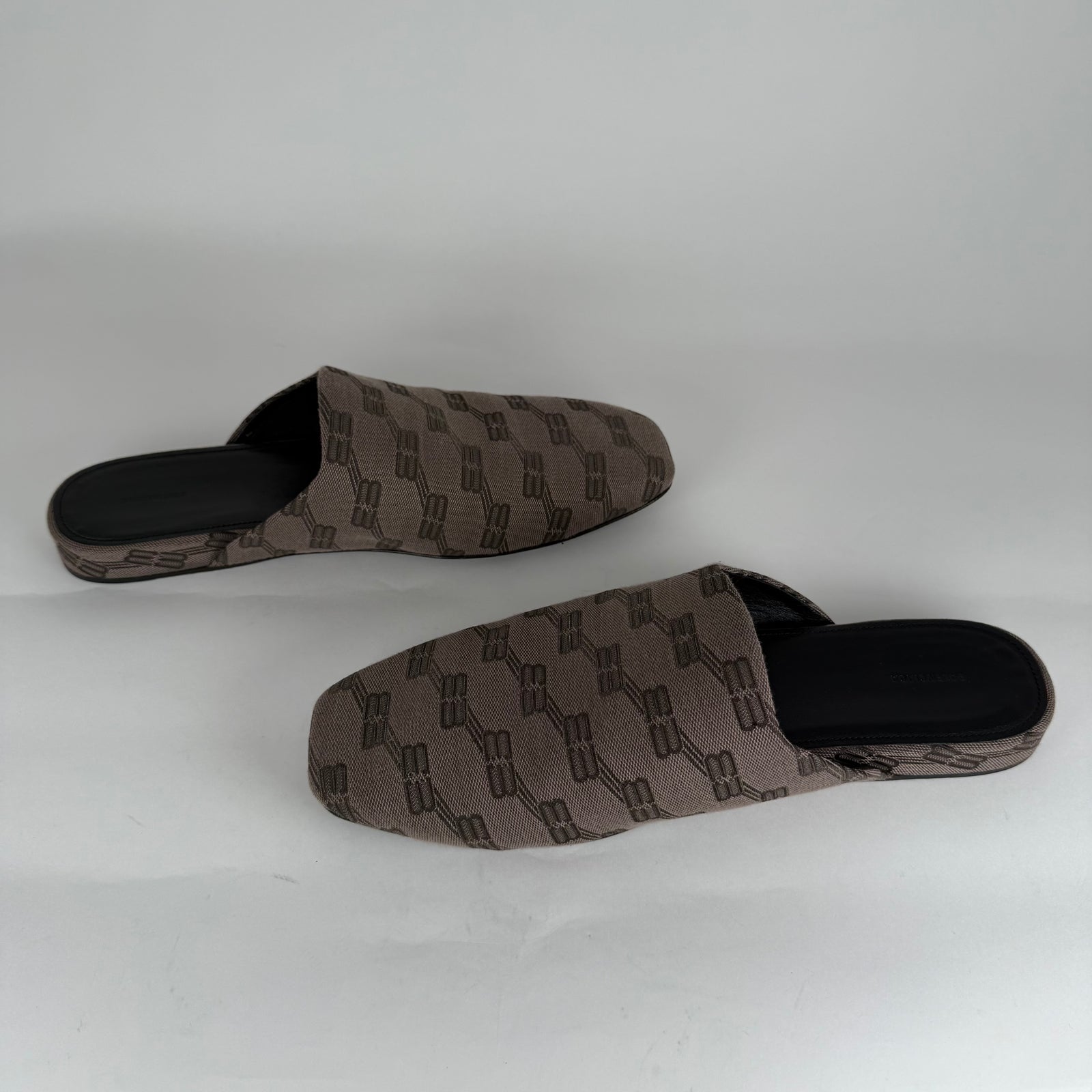 Balenciaga Cozy Brown 'BB' Mules Size 11