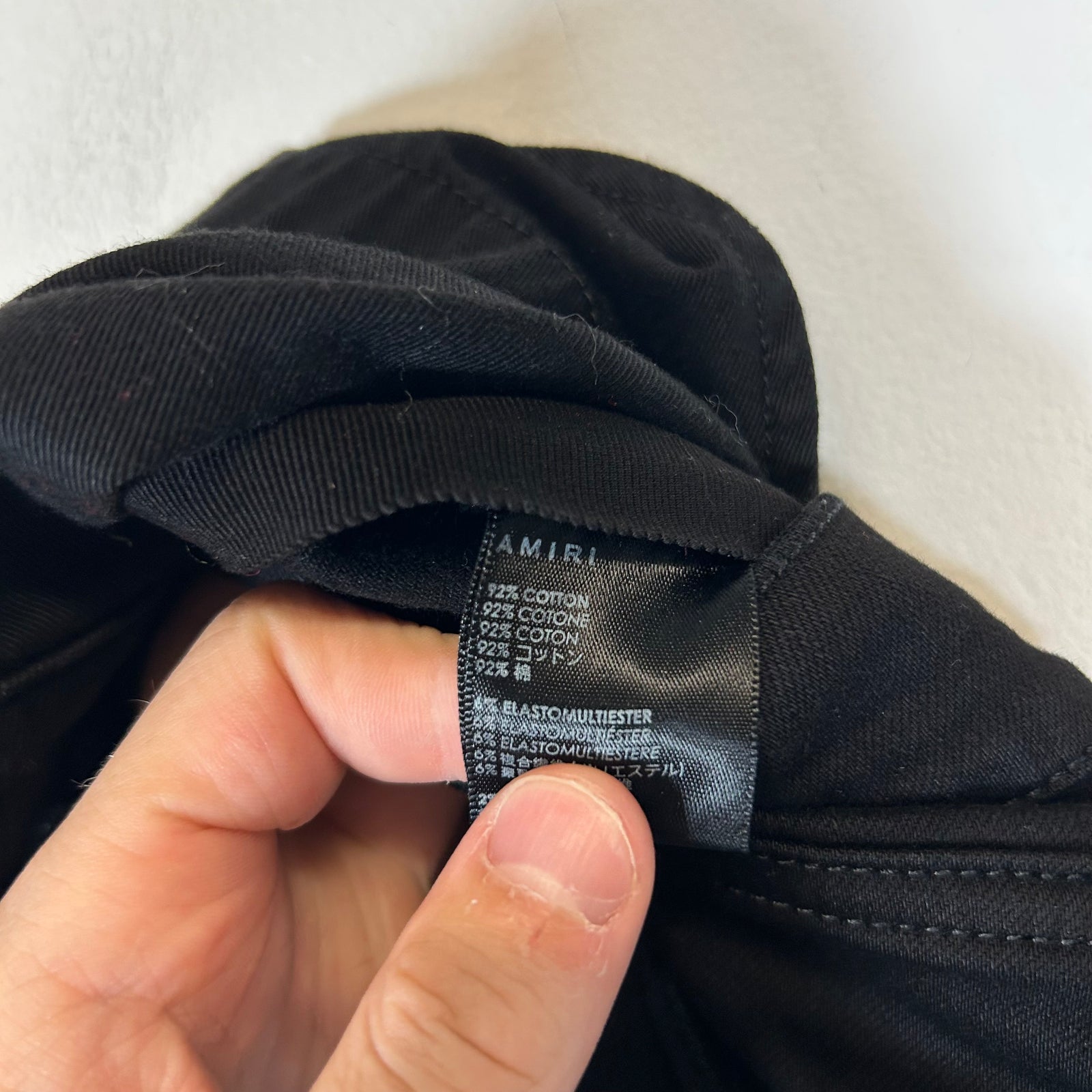 Amiri MX1 Black/Brown Patch Skinny Jeans Size 38