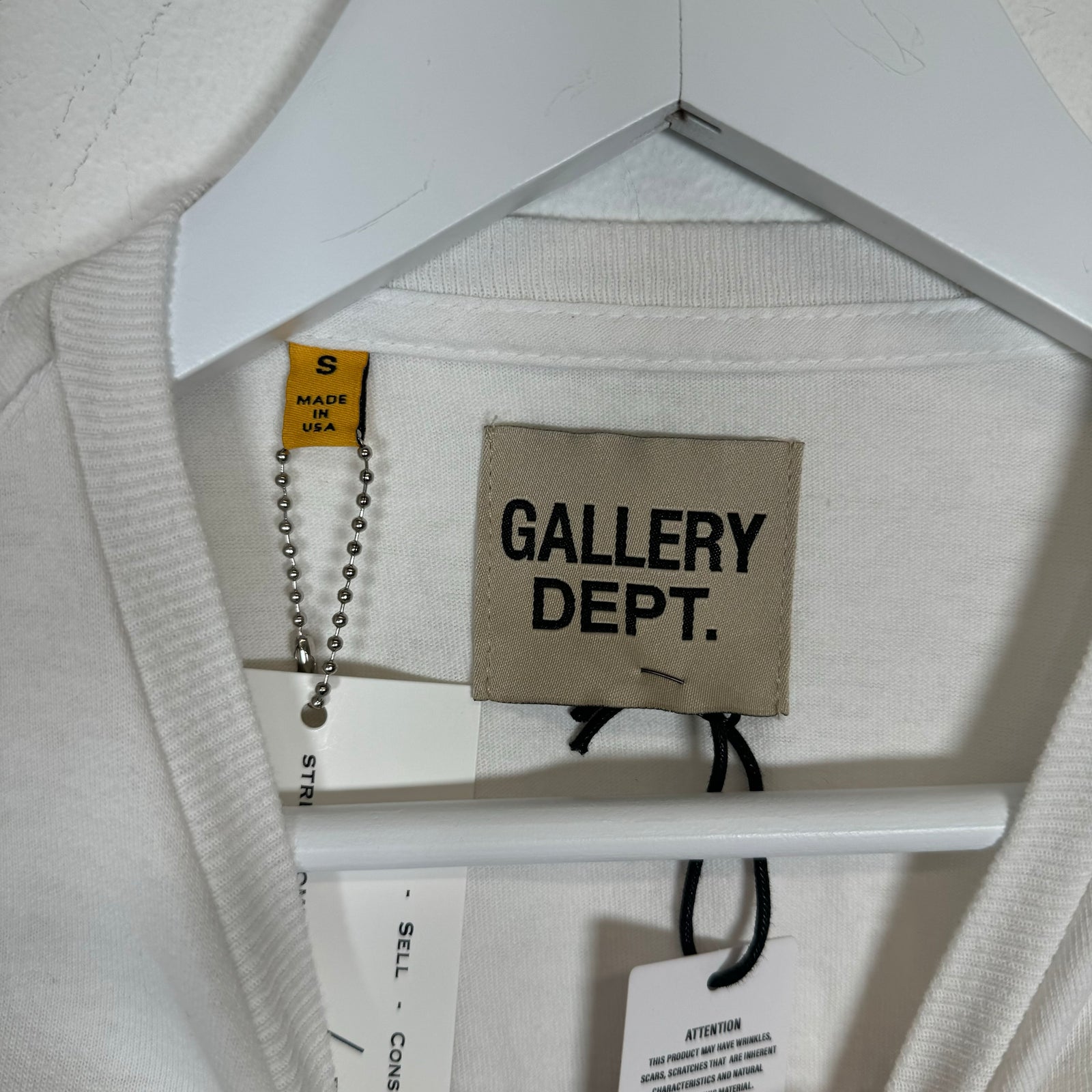 Gallery Dept White Book Club Tee Size S