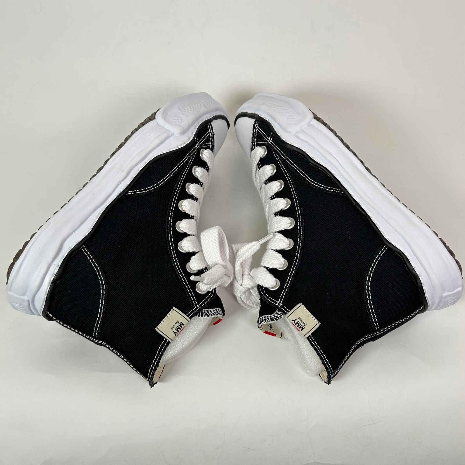 Maison Mihara Yasuhiro Black/White Peterson OG Sole Canvas High-Top Sneaker Size 41
