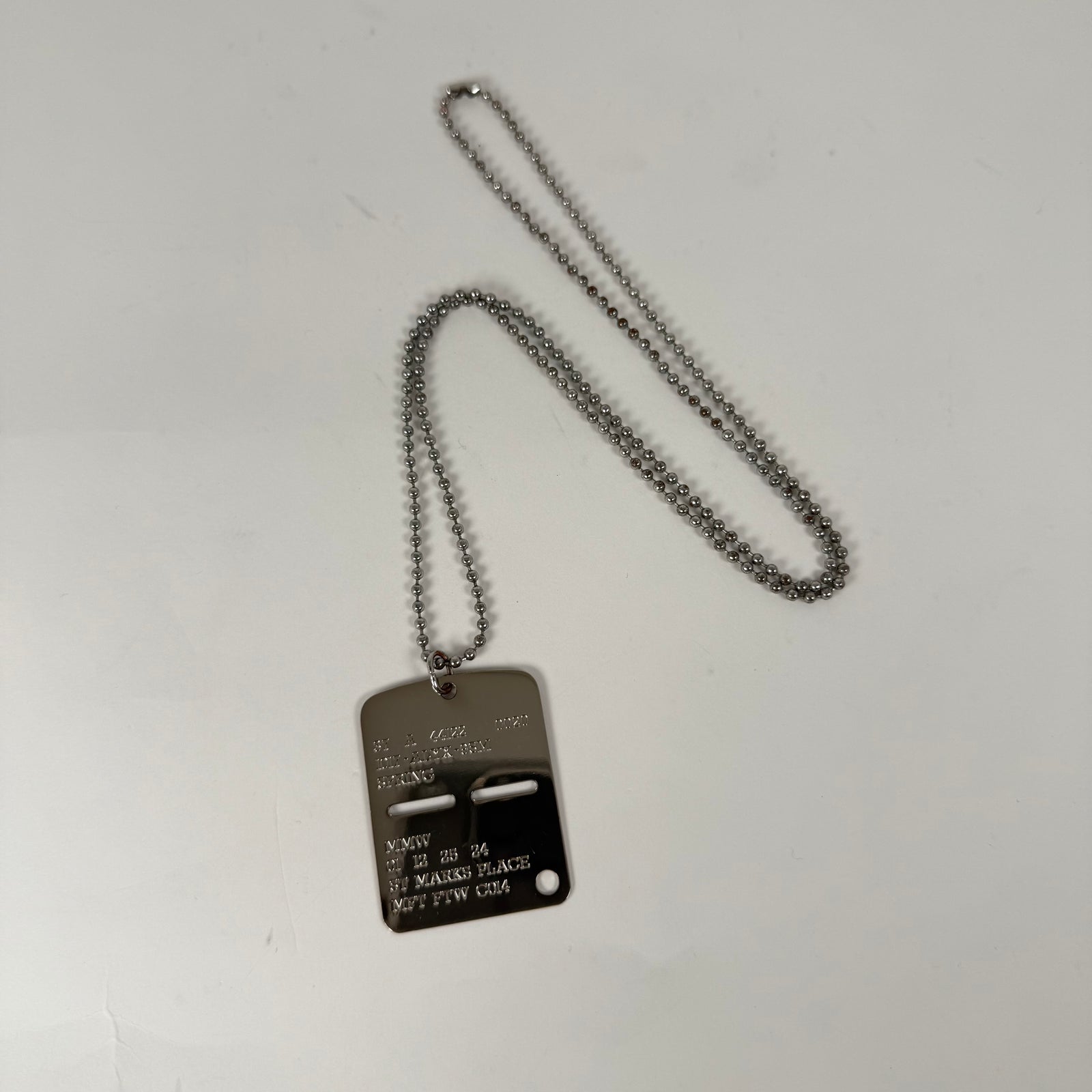 Alyx Silver Dogtag Necklace