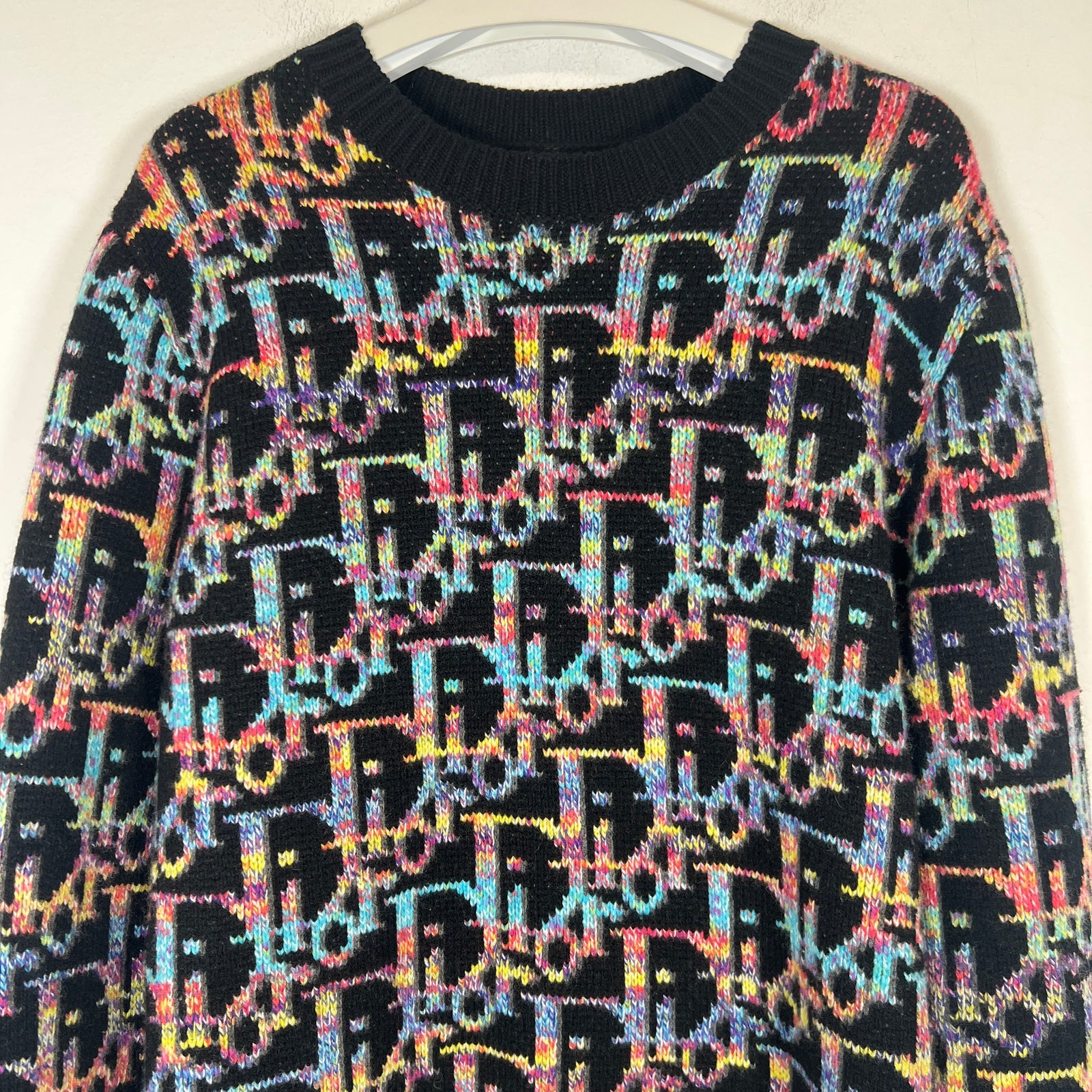 Dior Multicolor Oblique Logo Sweater Size M