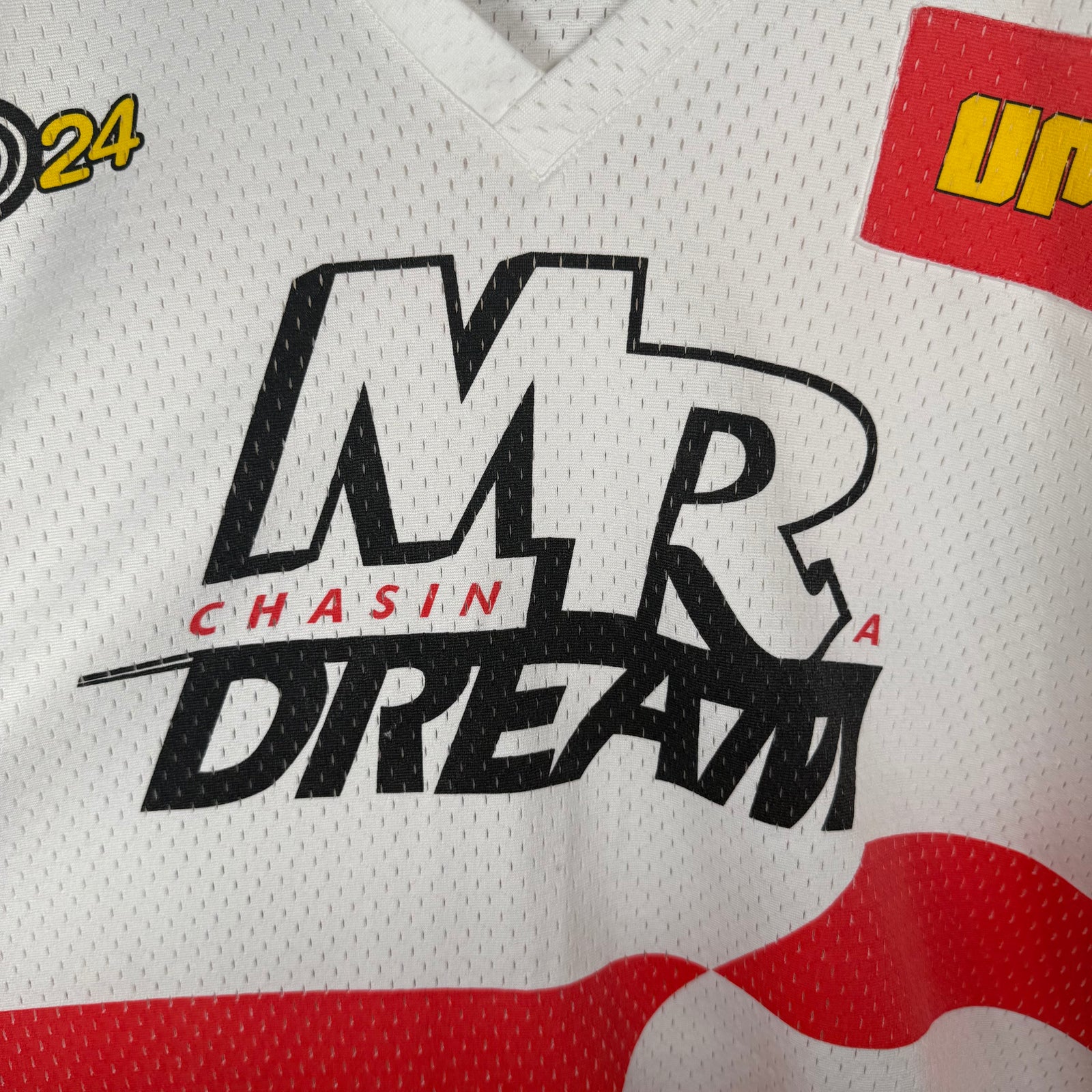 Martine Rose White Oversized Football Jersey Size S
