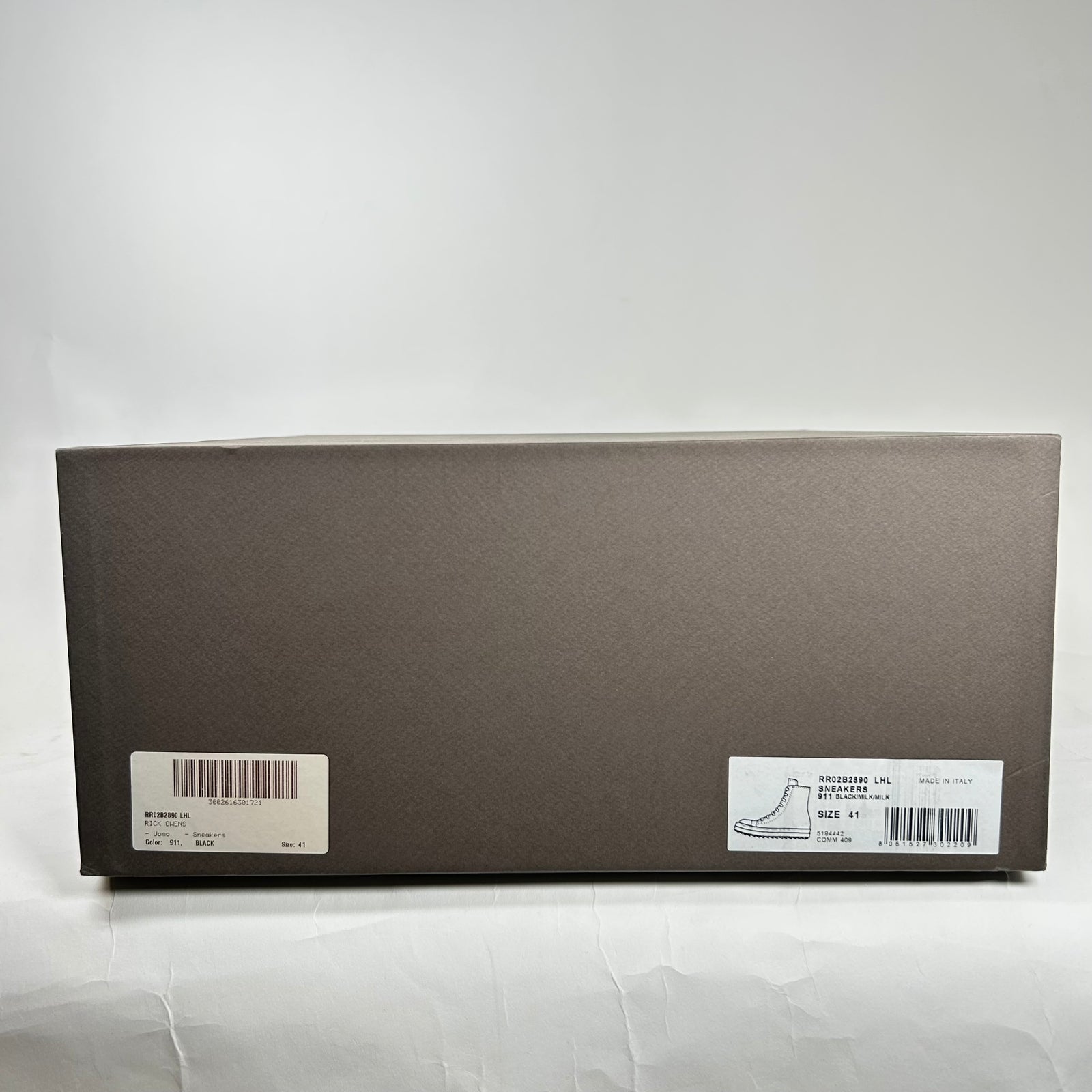 Rick Owens Black Pony Hair Ramones Size 41