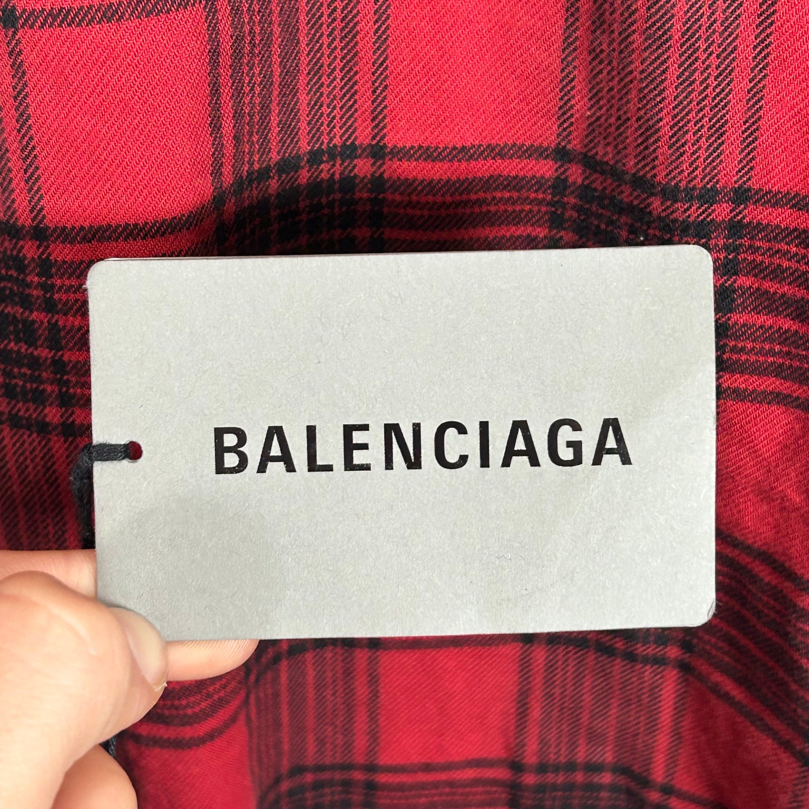 Balenciaga Hooded Distressed Flannel Size 2