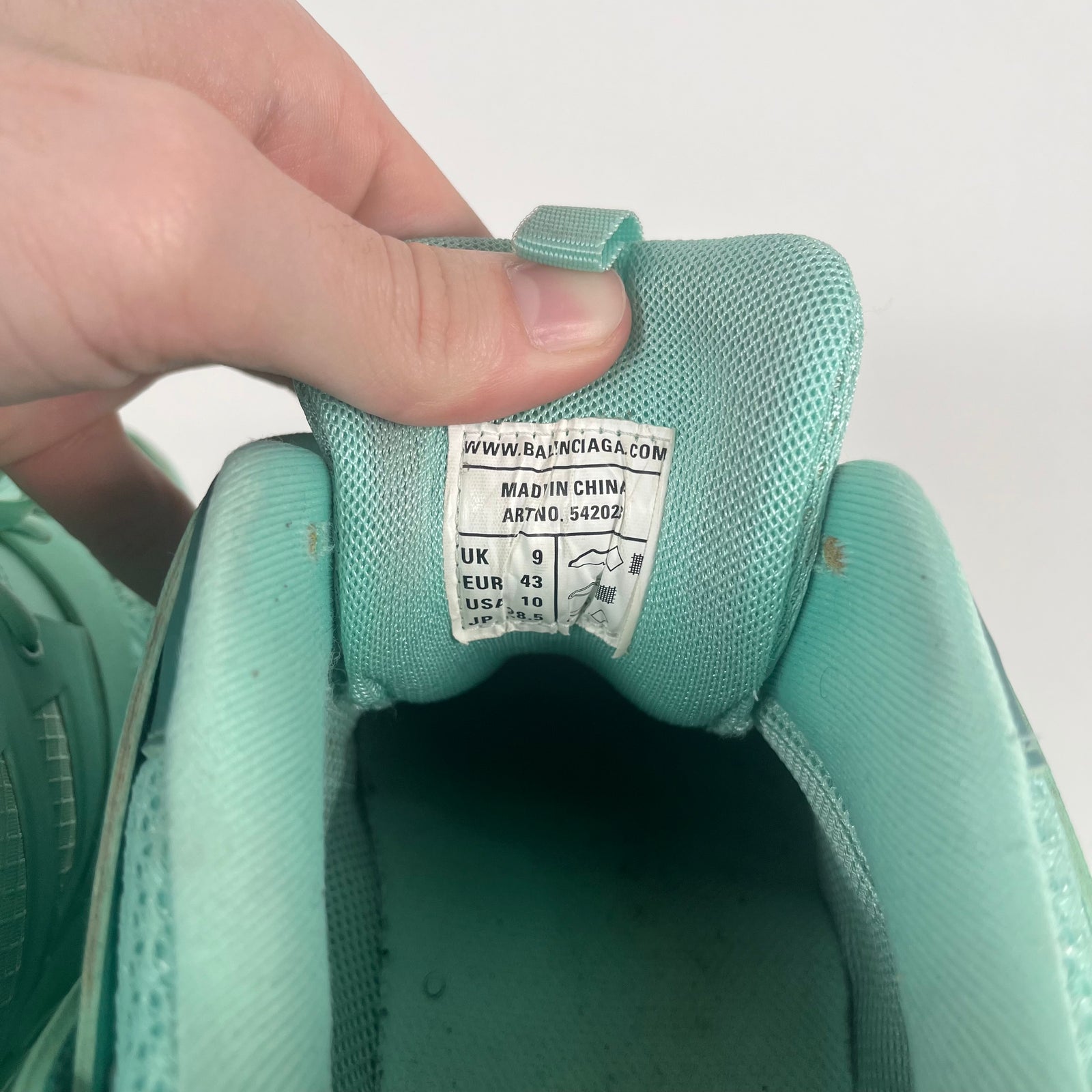 Balenciaga Mint Tracks Size 43
