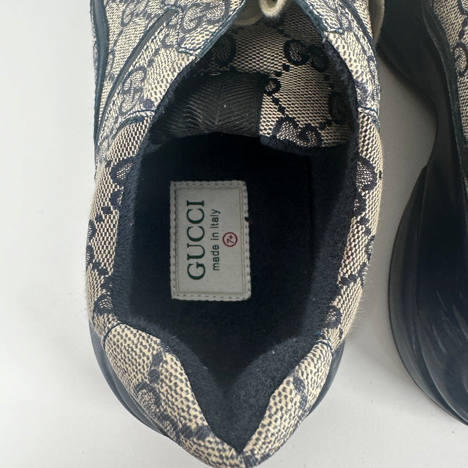 Gucci Navy GG Rython Size 8.5