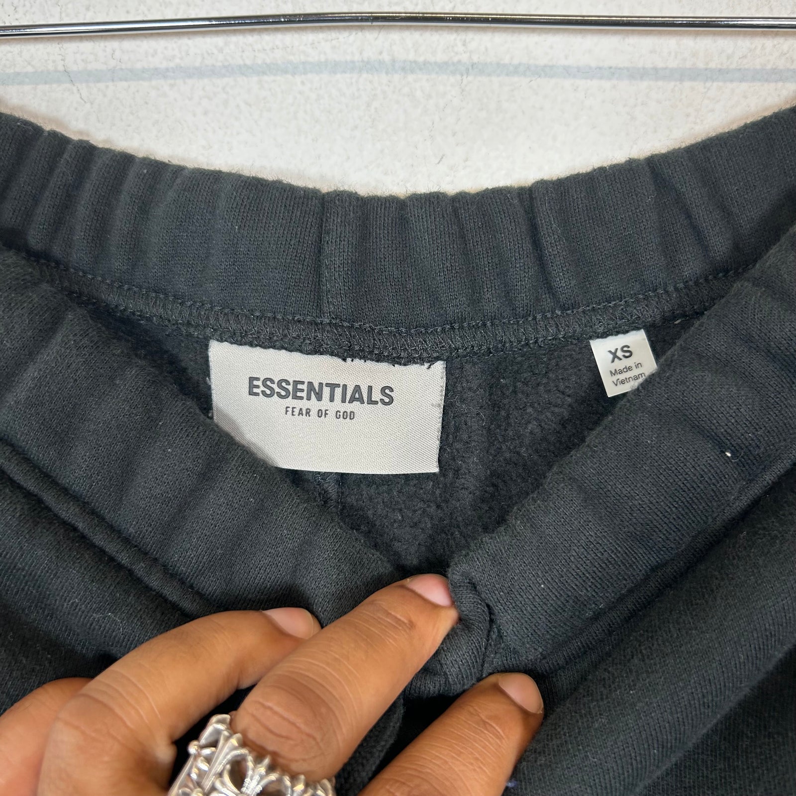 Essentials Black Logo Sweatpants Size XS