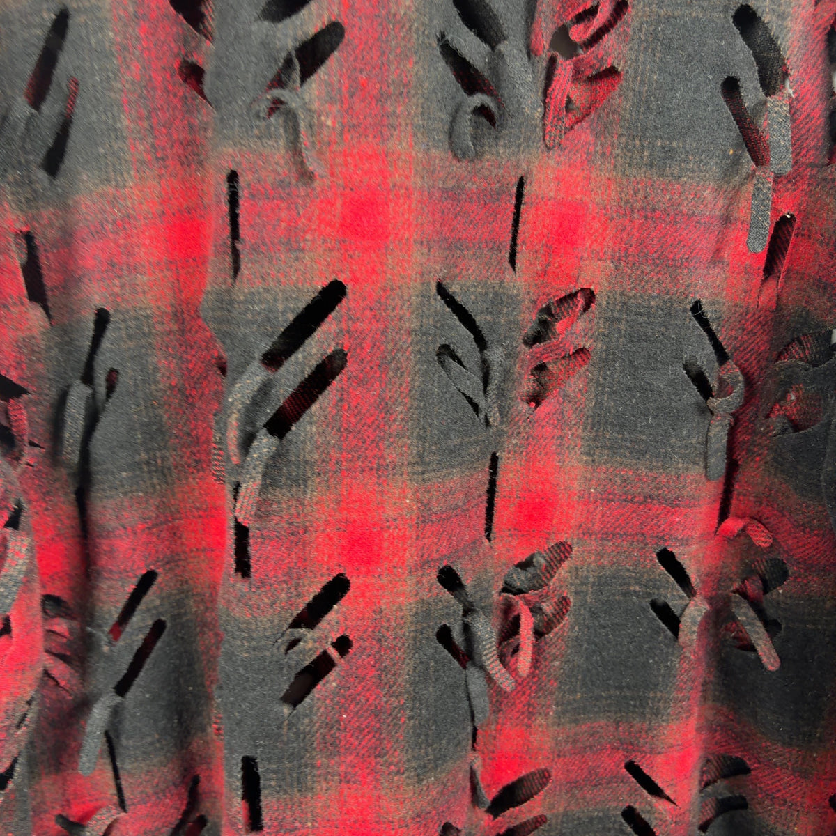 Juntae Kim Cutout Flannel Button Up Shirt
