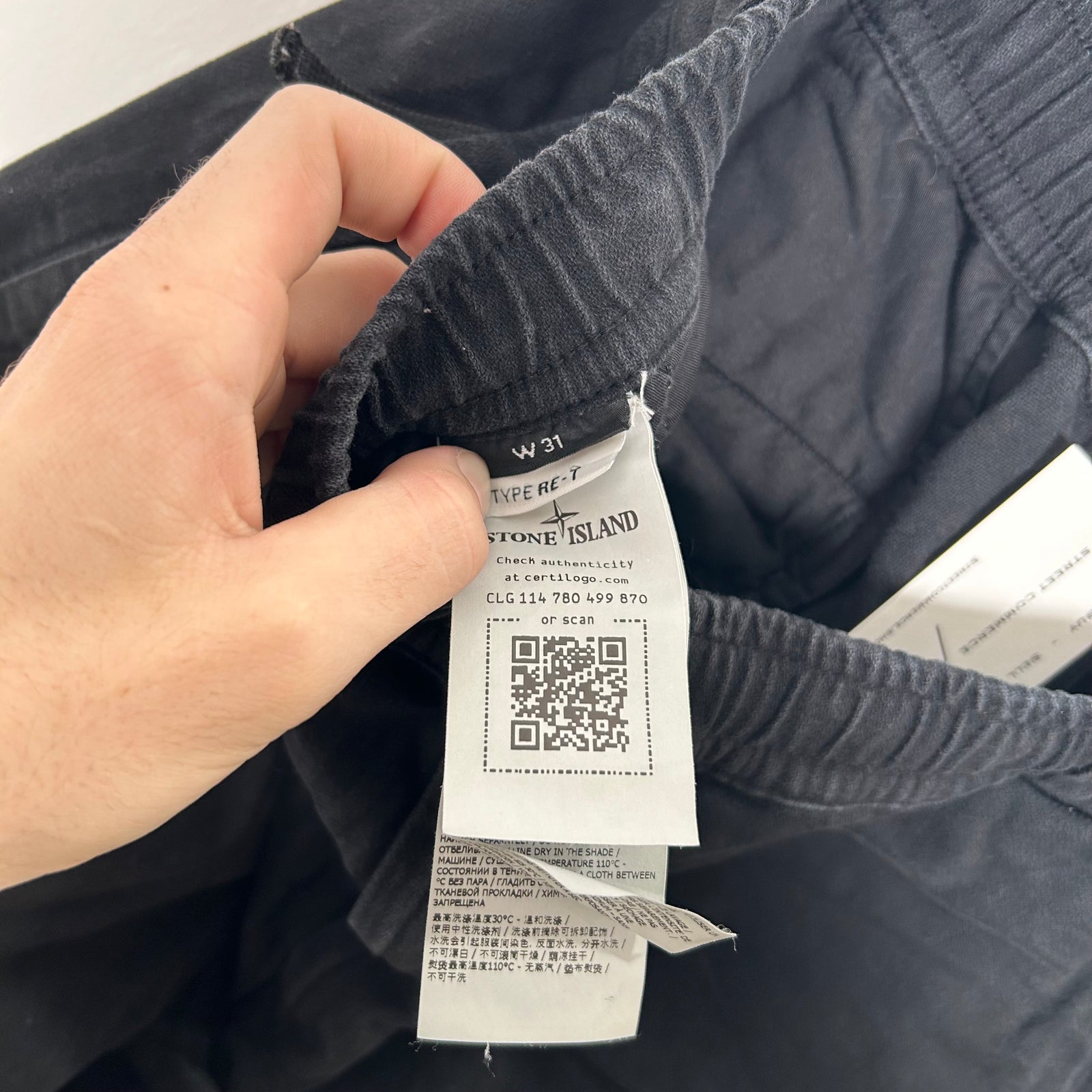 Stone Island Black Badge Cargo Pants Size 31