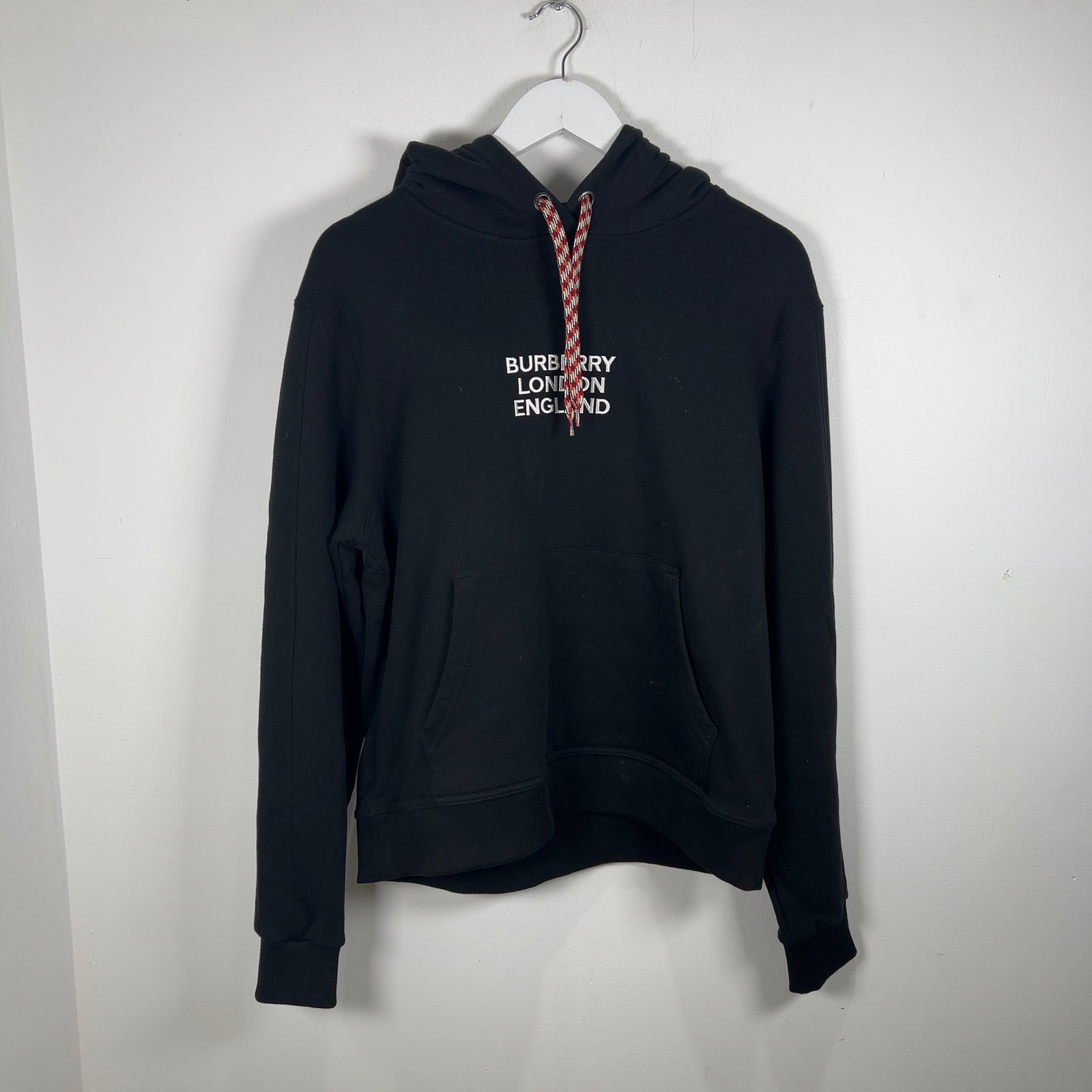 Burberry Spell Out Embroidered Logo Hoodie