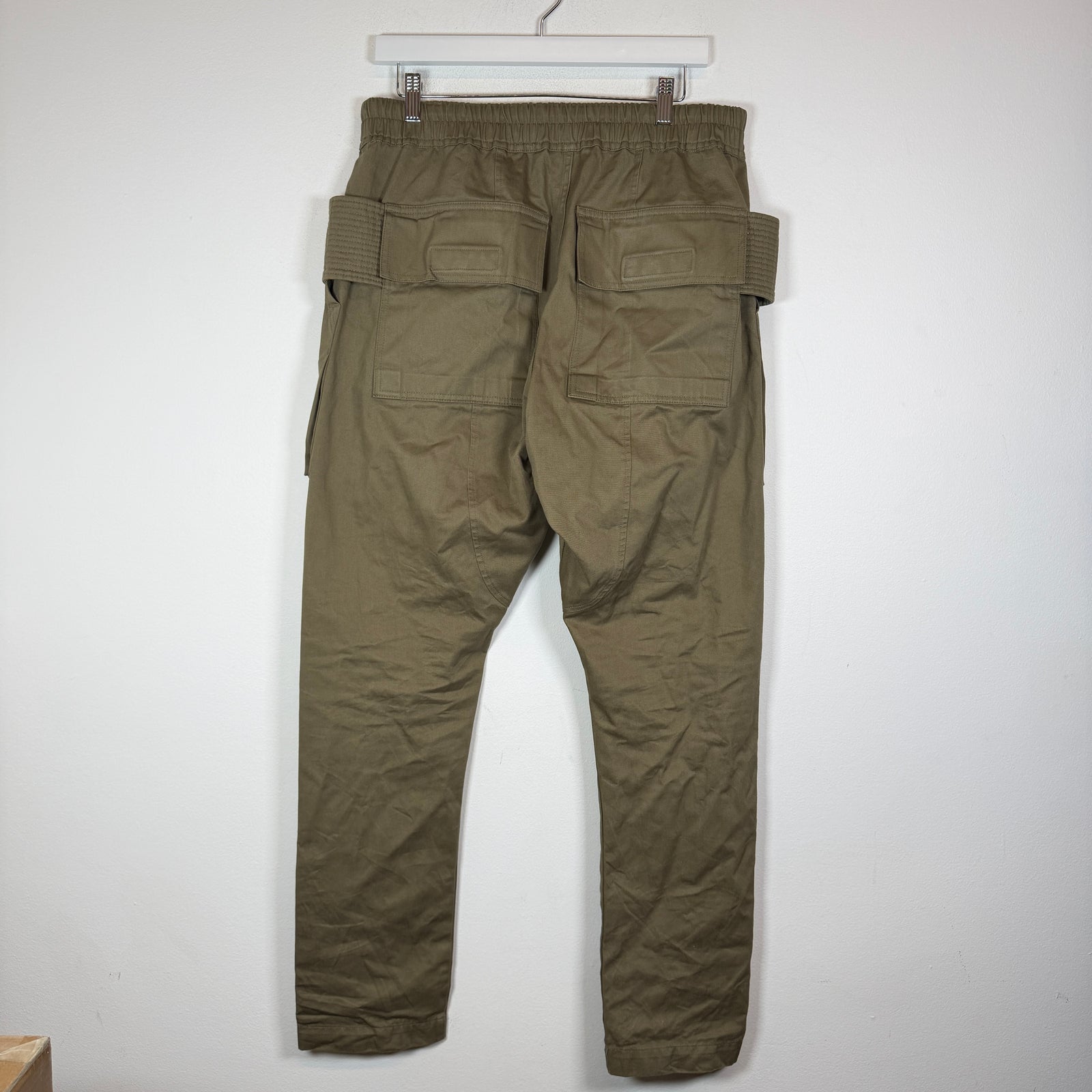 Rick Owens Drkshdw Olive Canvas Creatch Cargo Pants Size M