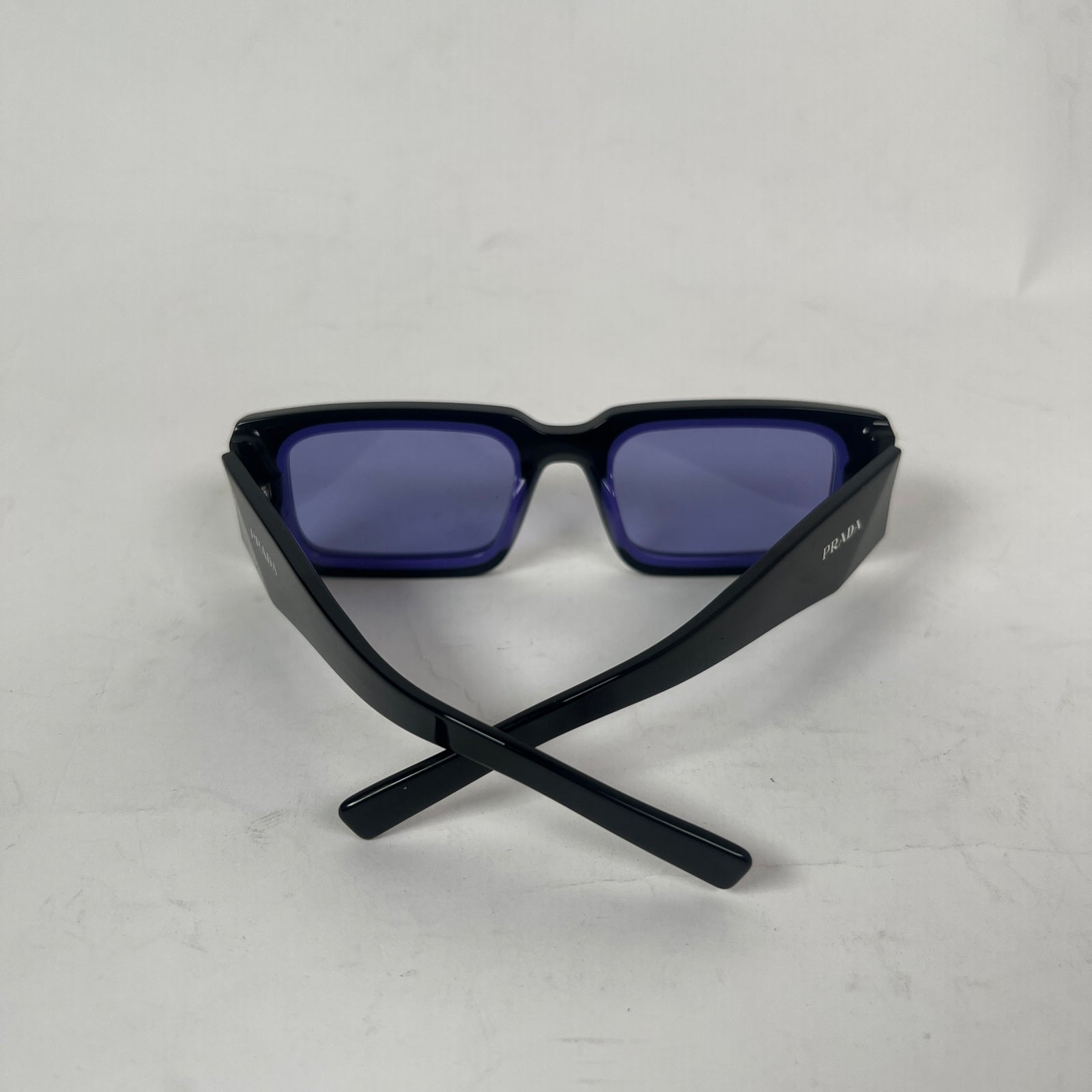 Prada Black Geometric Rectangular Sunglasses
