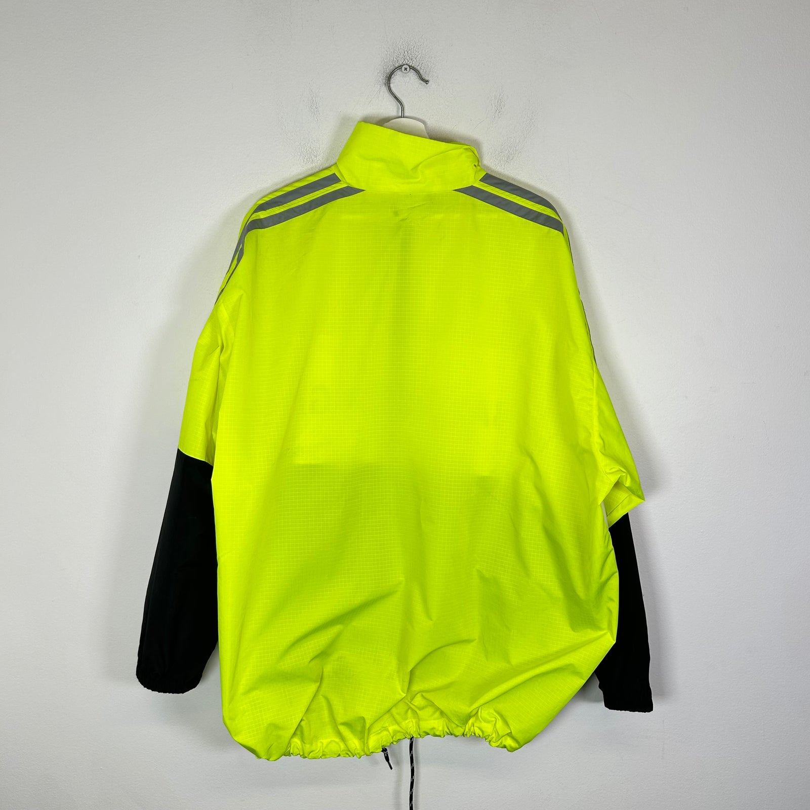 Balenciaga Neon Yellow Oversized Windbreaker Jacket Size XL