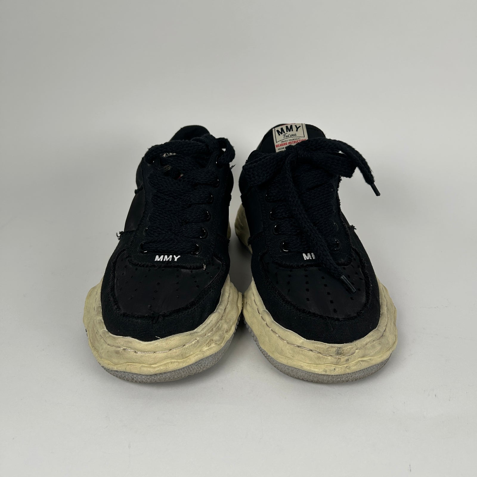 MMY Wayne Black Low Top Sneakers Size 44
