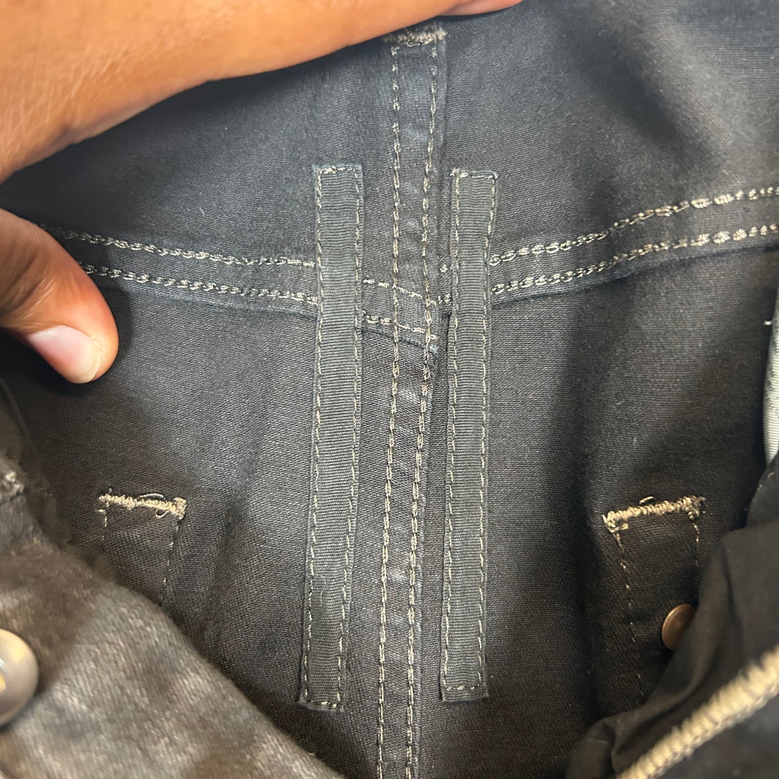 Rick Owens Drkshdw Black Waxed Detroit Cut Jeans Size 32