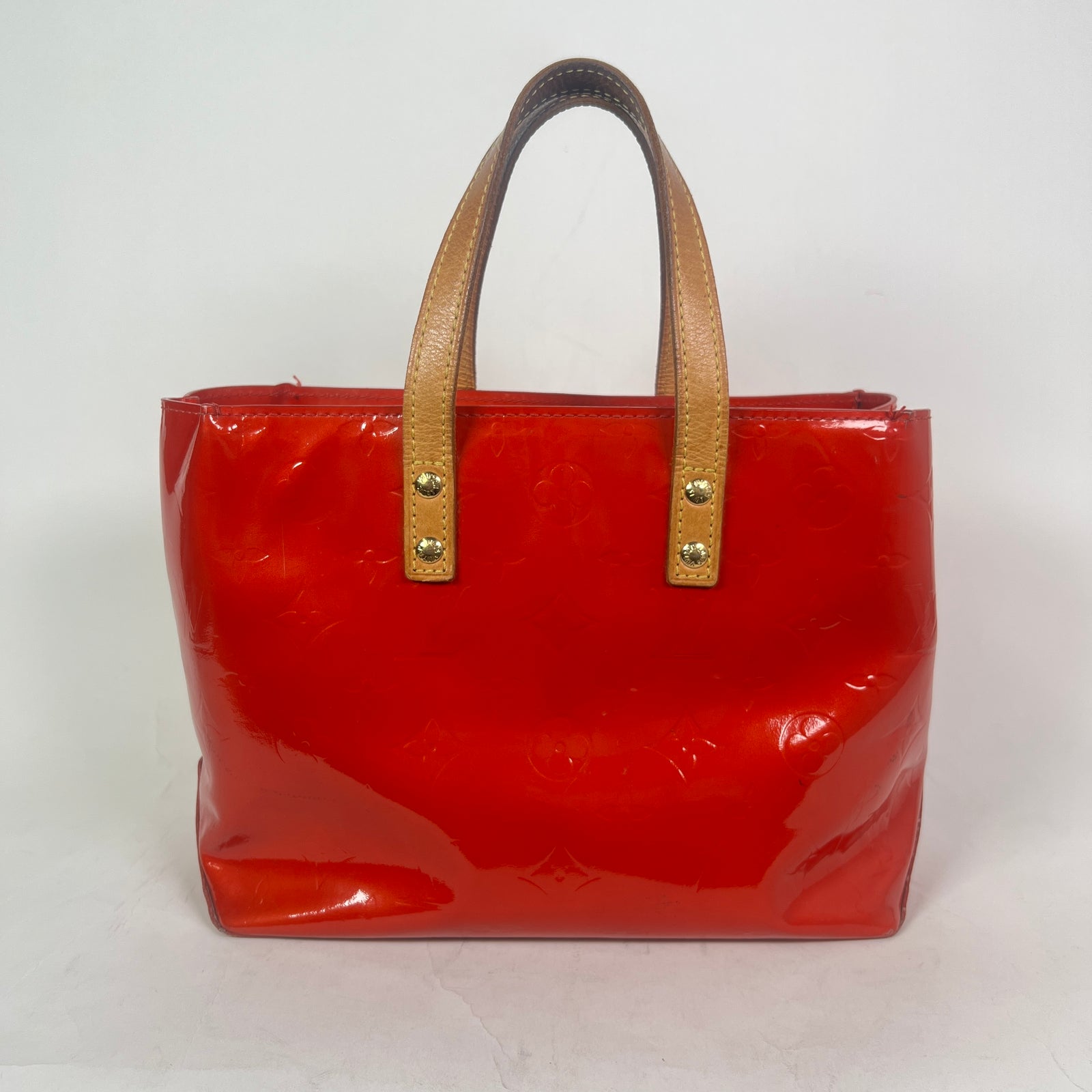 Louis Vuitton Red Monogram Vernis Reade PM Handbag